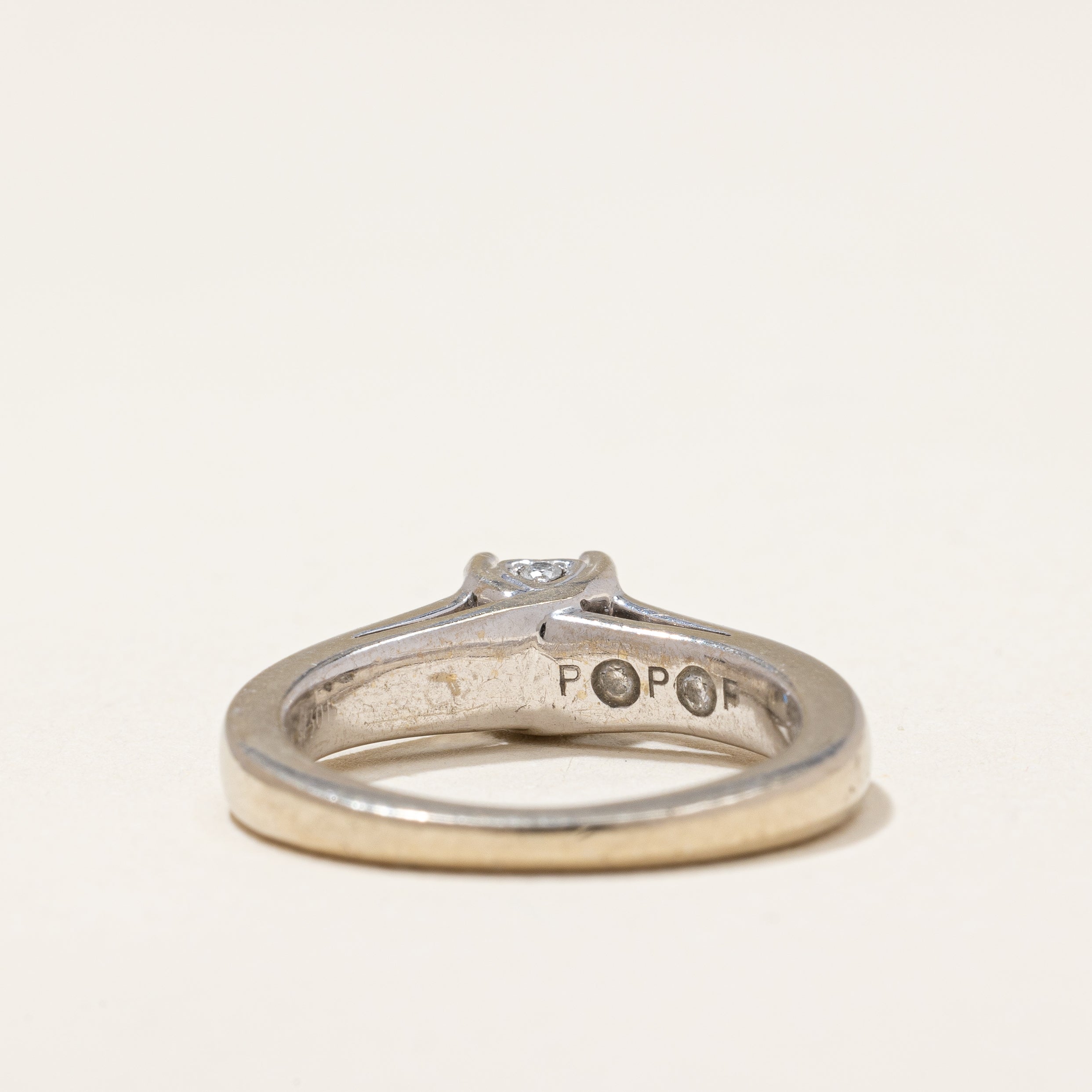 Princess Cut Solitaire Diamond Ring | 0.46 ctw | SZ 4 |
