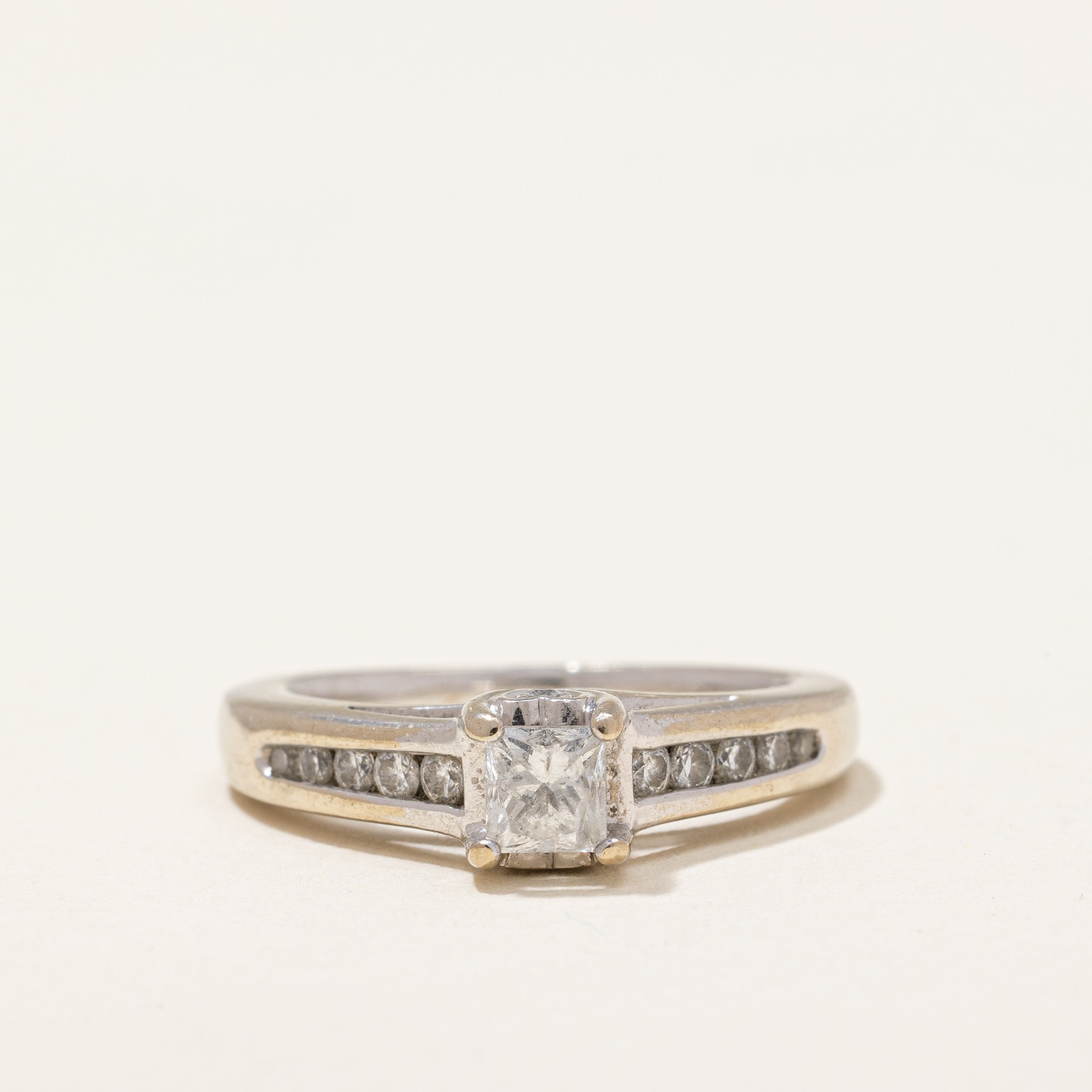 Princess Cut Solitaire Diamond Ring | 0.46 ctw | SZ 4 |