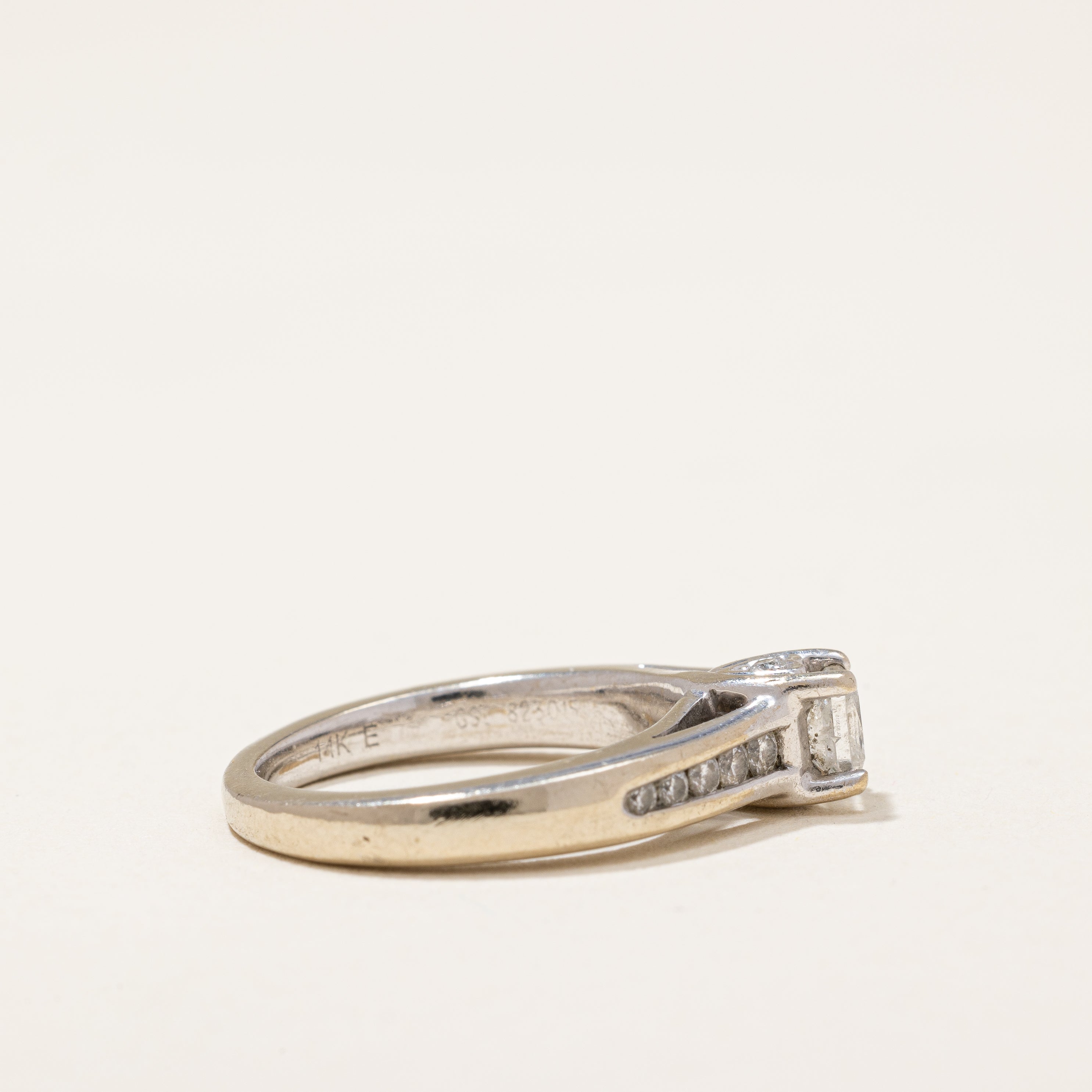 Princess Cut Solitaire Diamond Ring | 0.46 ctw | SZ 4 |