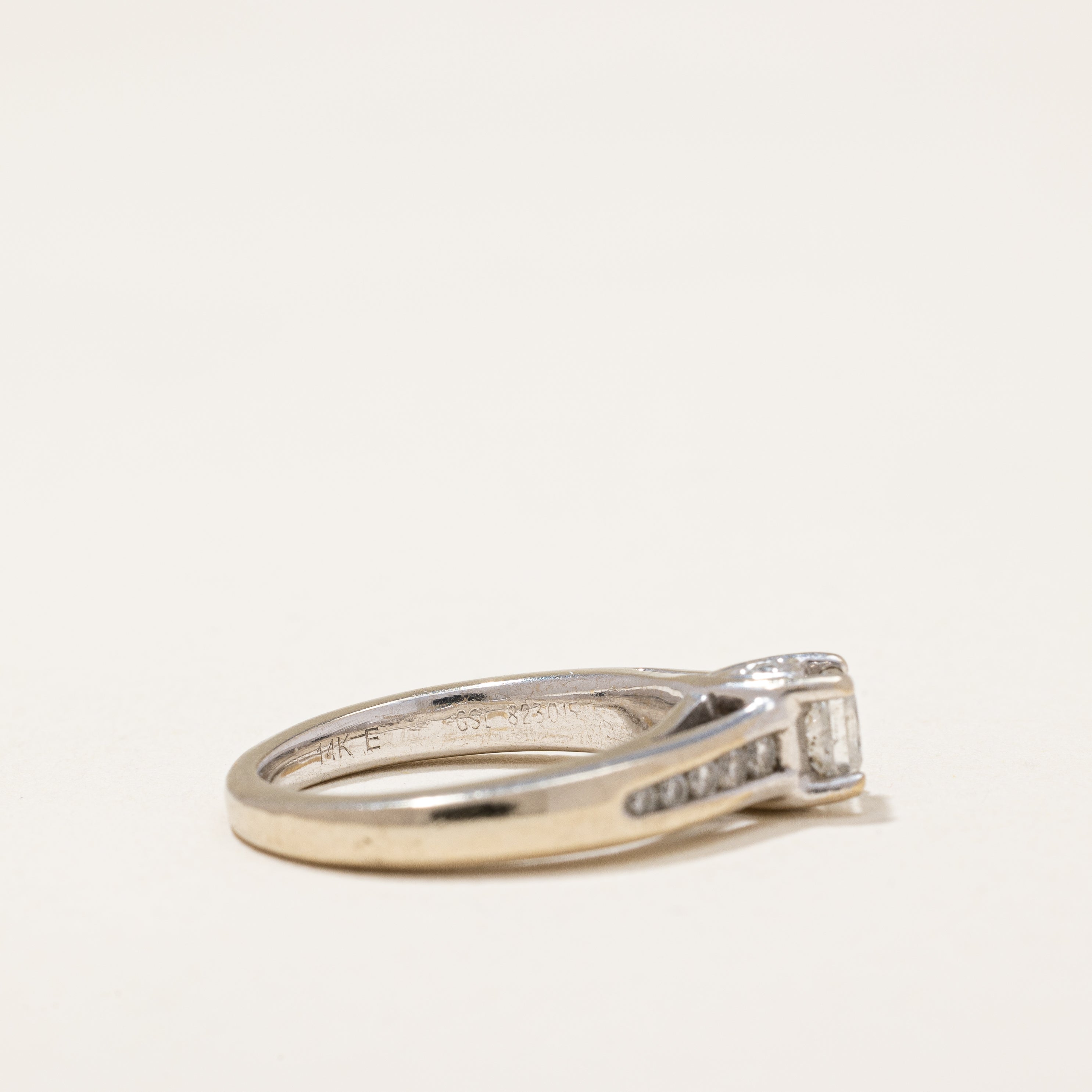 Princess Cut Solitaire Diamond Ring | 0.46 ctw | SZ 4 |