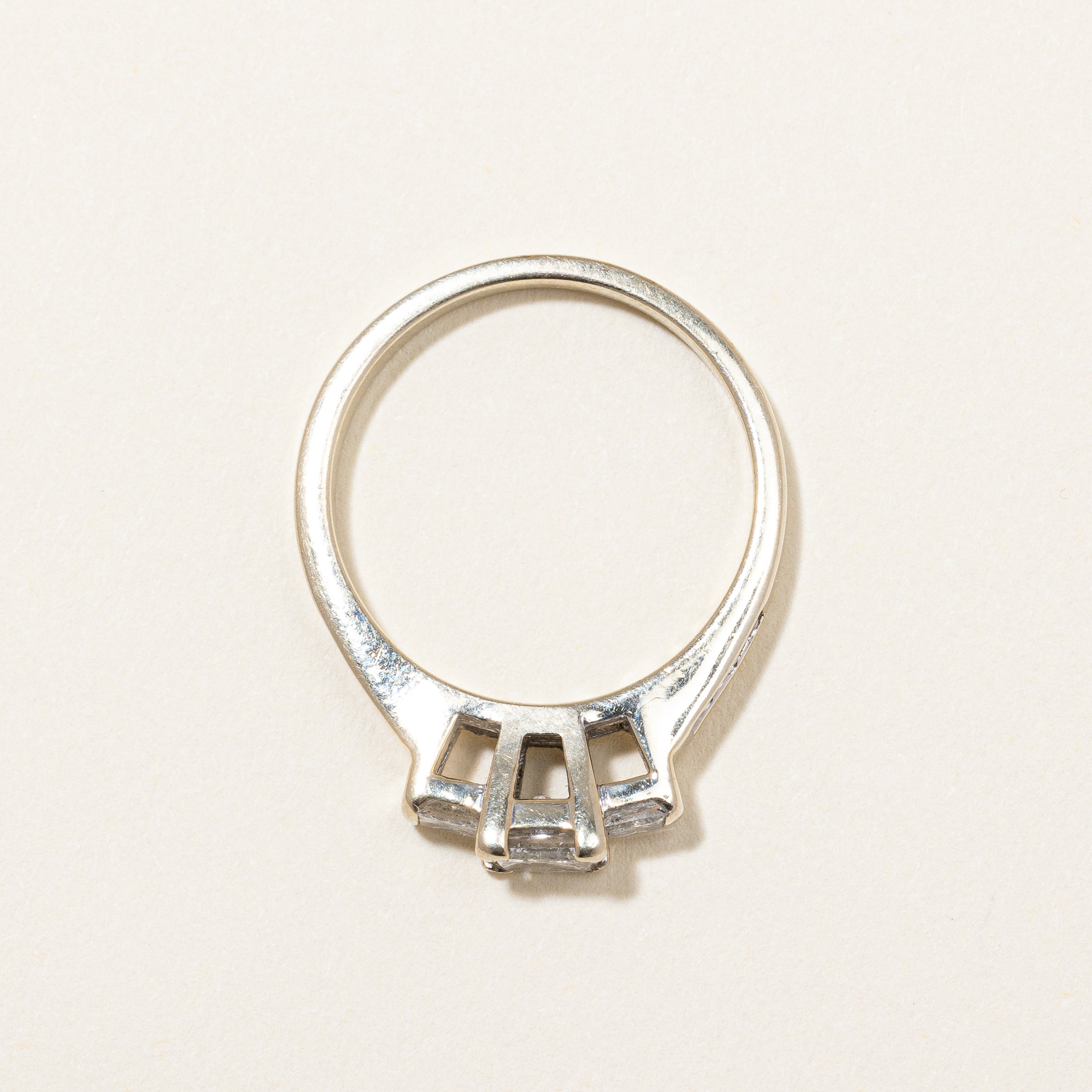 Three Stone Princess Cut Diamond Ring | 0.87 ctw | SZ 6.5 |
