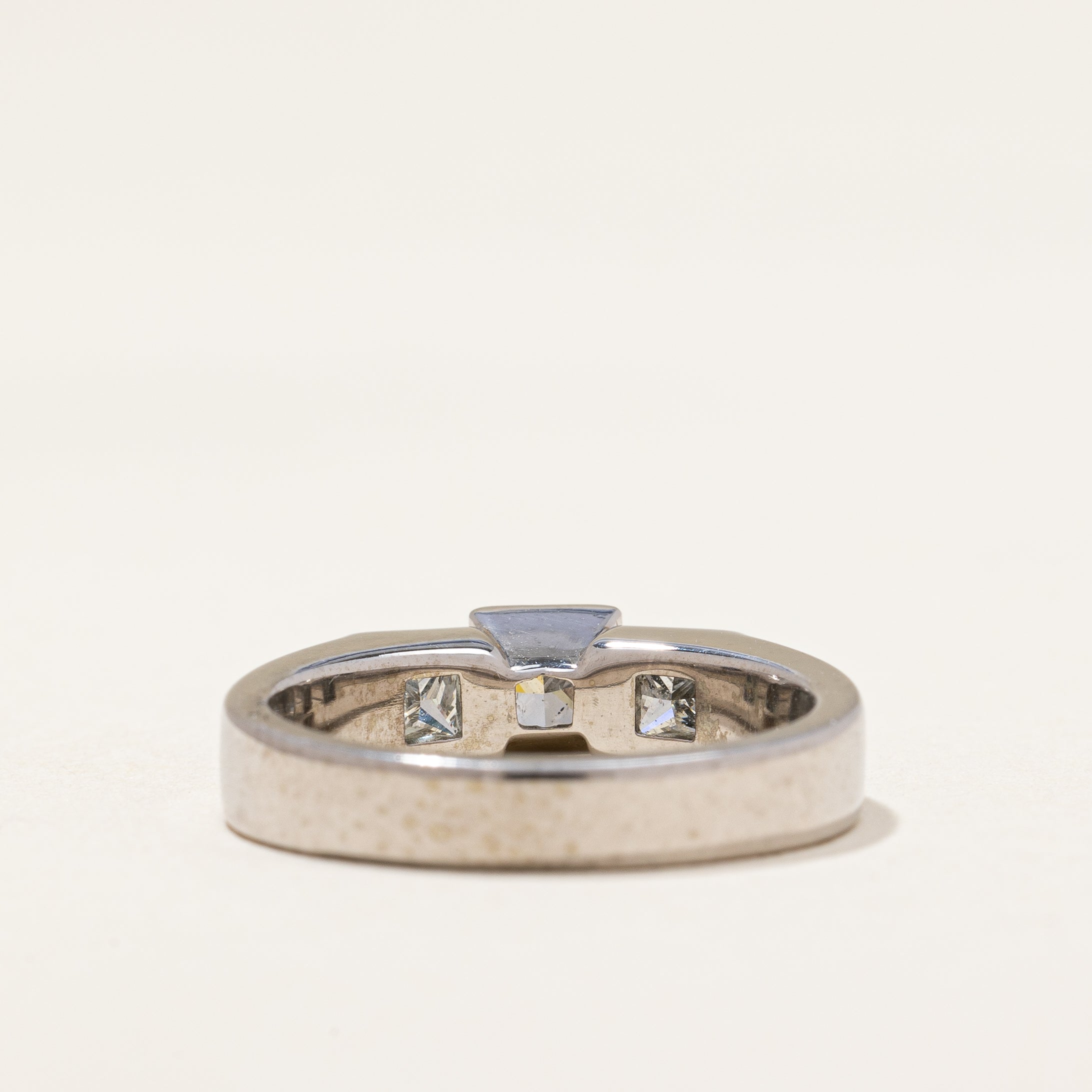 Three Stone Princess Diamond Ring | 0.76 ctw | SZ 4.75 |