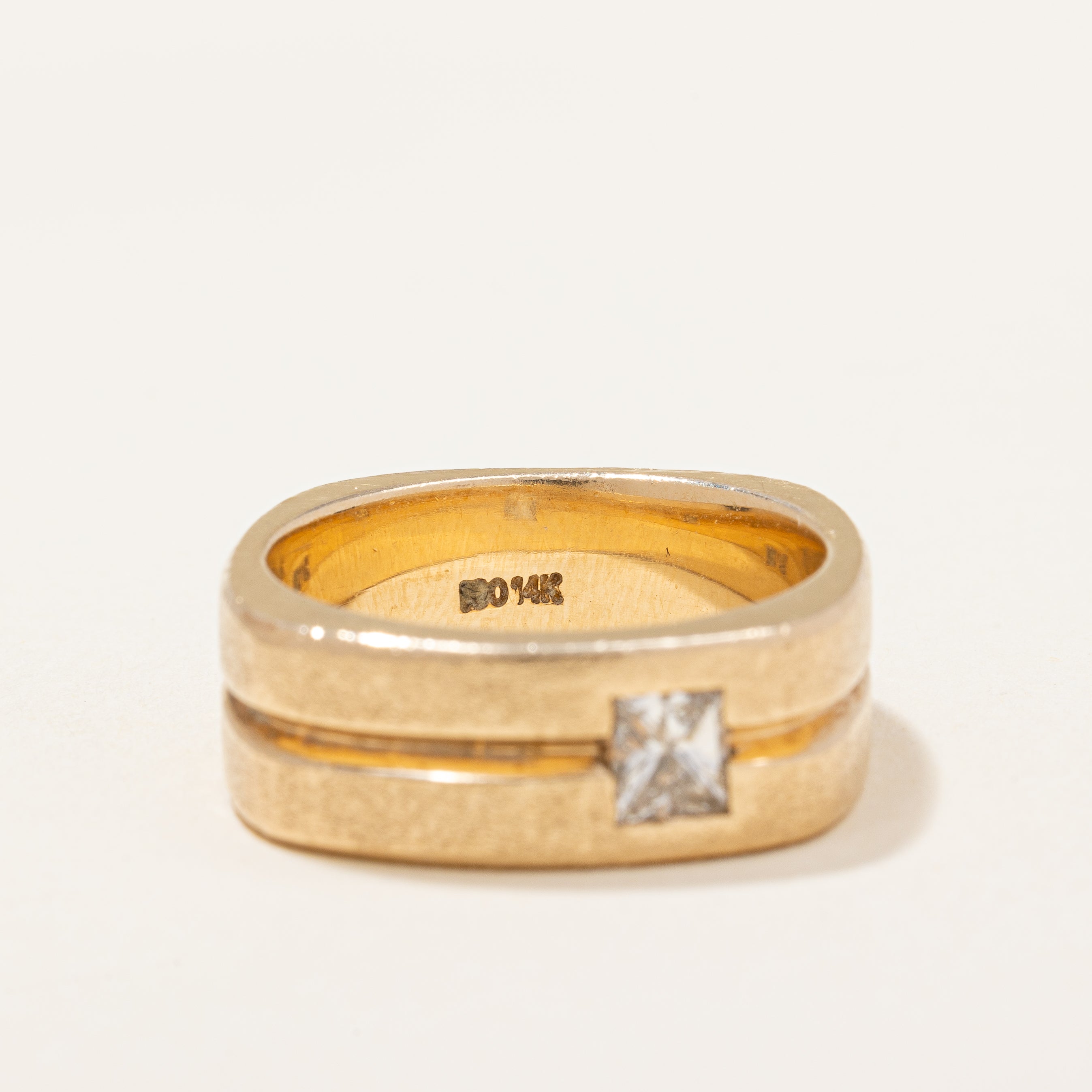 Princess Cut Diamond Soft Square Ring | 0.42 ctw | SZ 9.5 |
