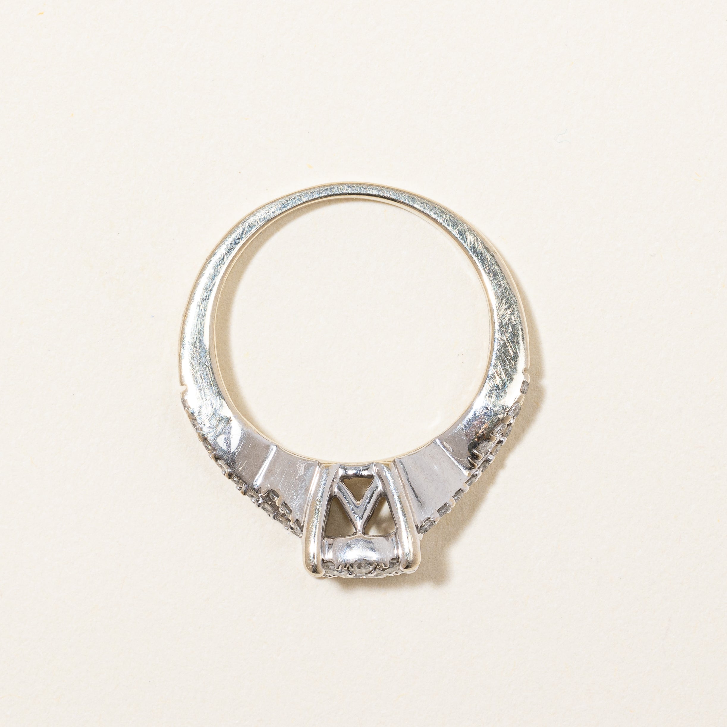 Braided Band Diamond Halo Ring | 0.77 ctw | SZ 5.75 |