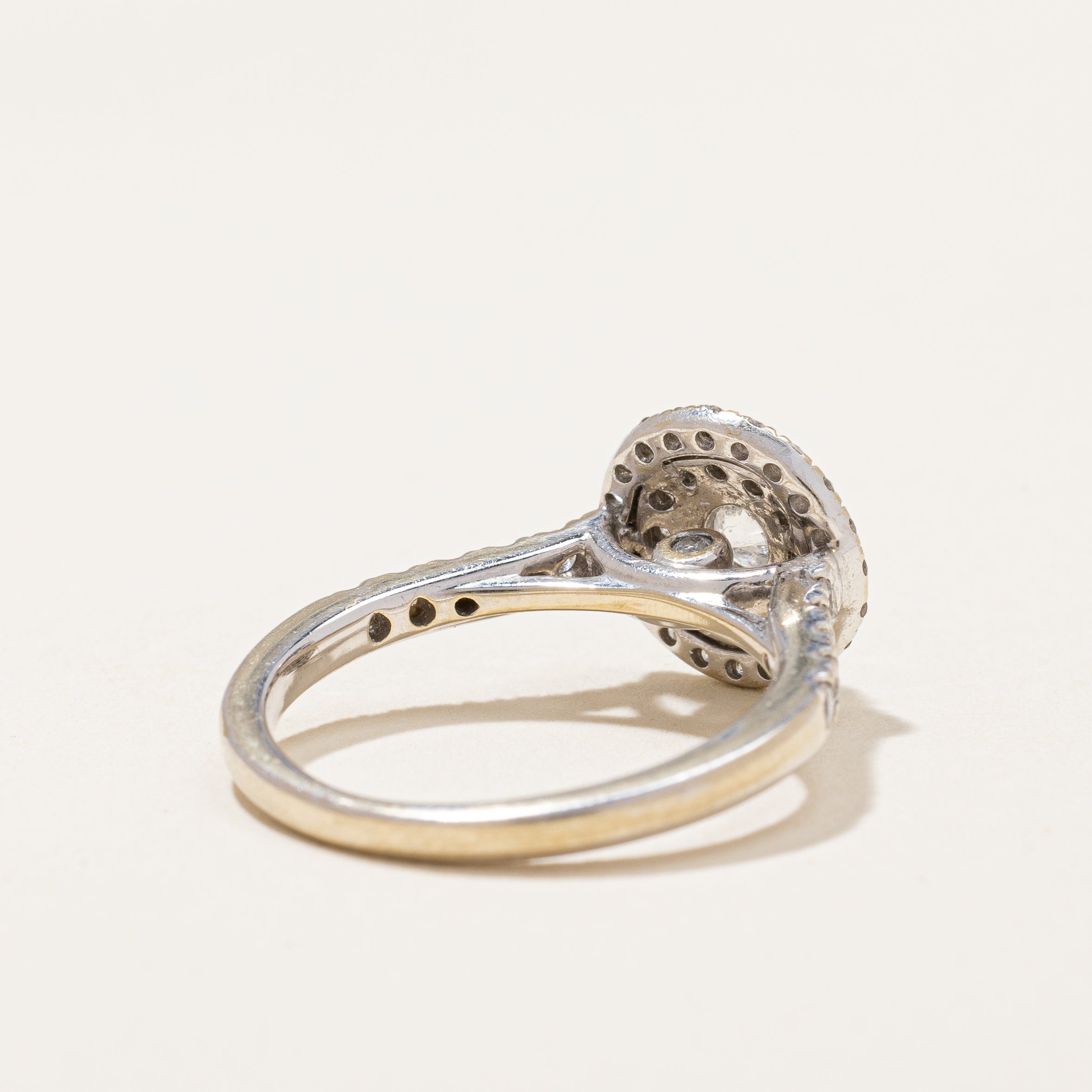 Double Halo Diamond Engagement Ring | 0.80 ctw | SZ 4.5 |