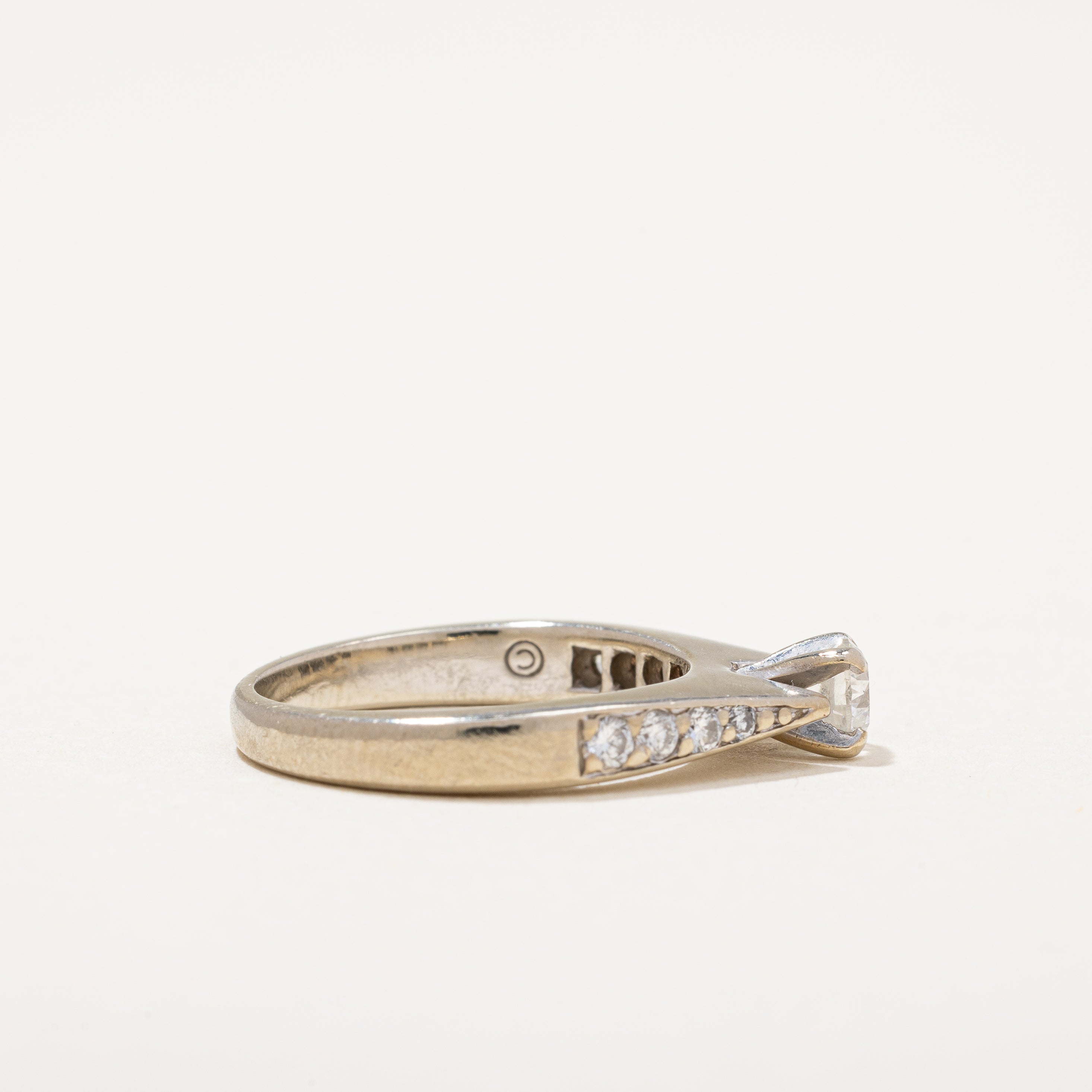 Tapered Flush Set Engagement Ring | 0.49 ctw | SZ 5.75 |
