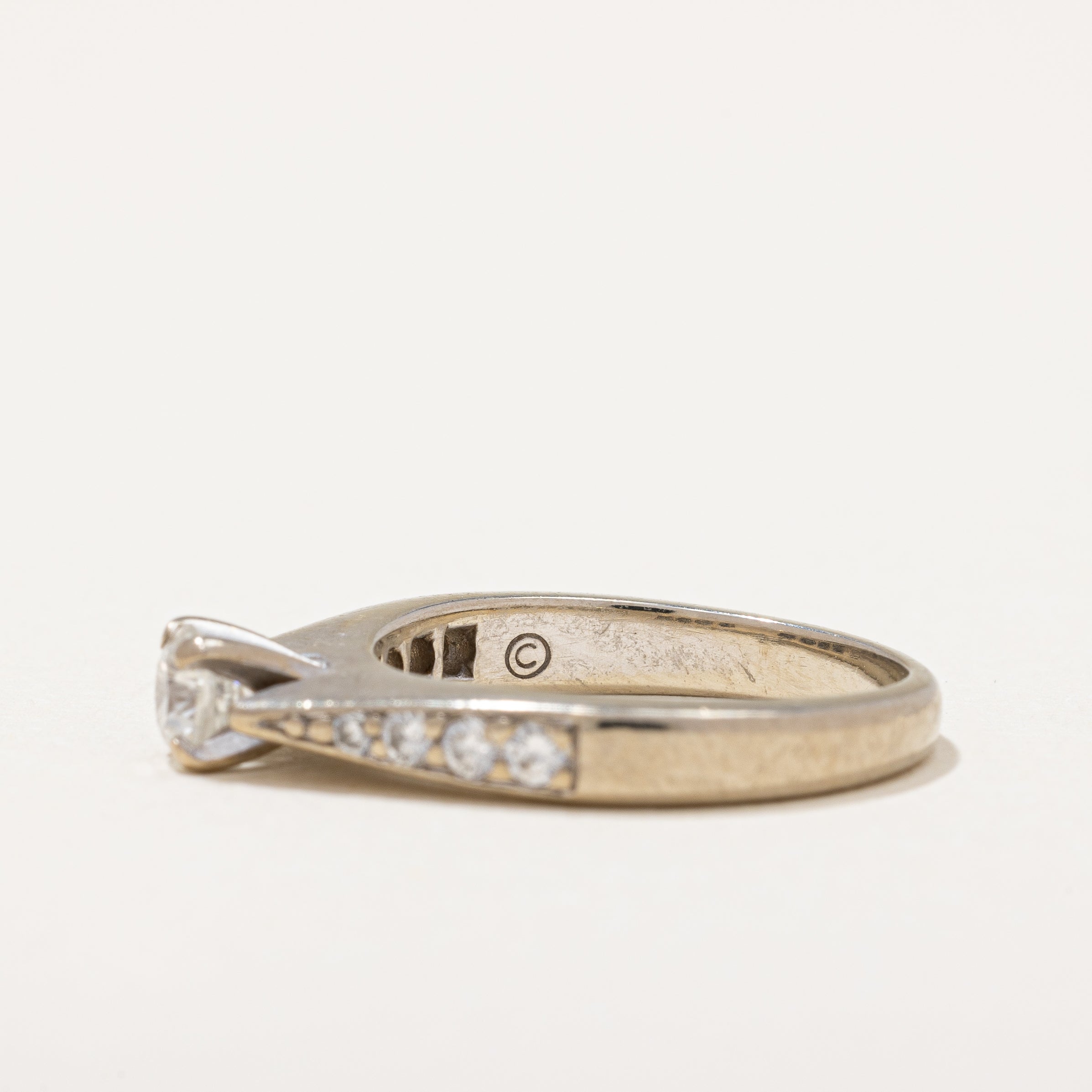 Tapered Flush Set Engagement Ring | 0.49 ctw | SZ 5.75 |