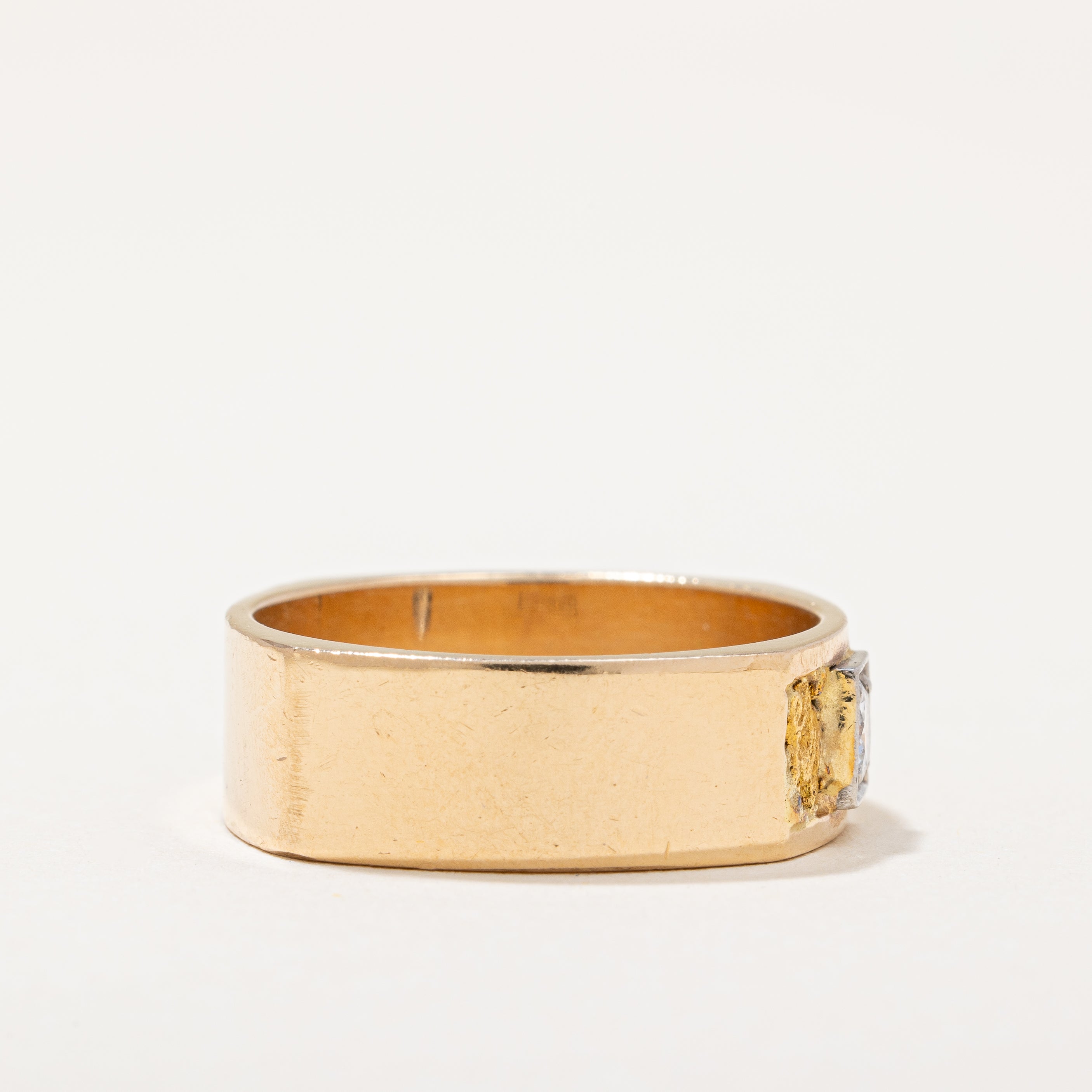 Soft Square Diamond Nugget Ring | 0.35 ctw | SZ 10.5 |