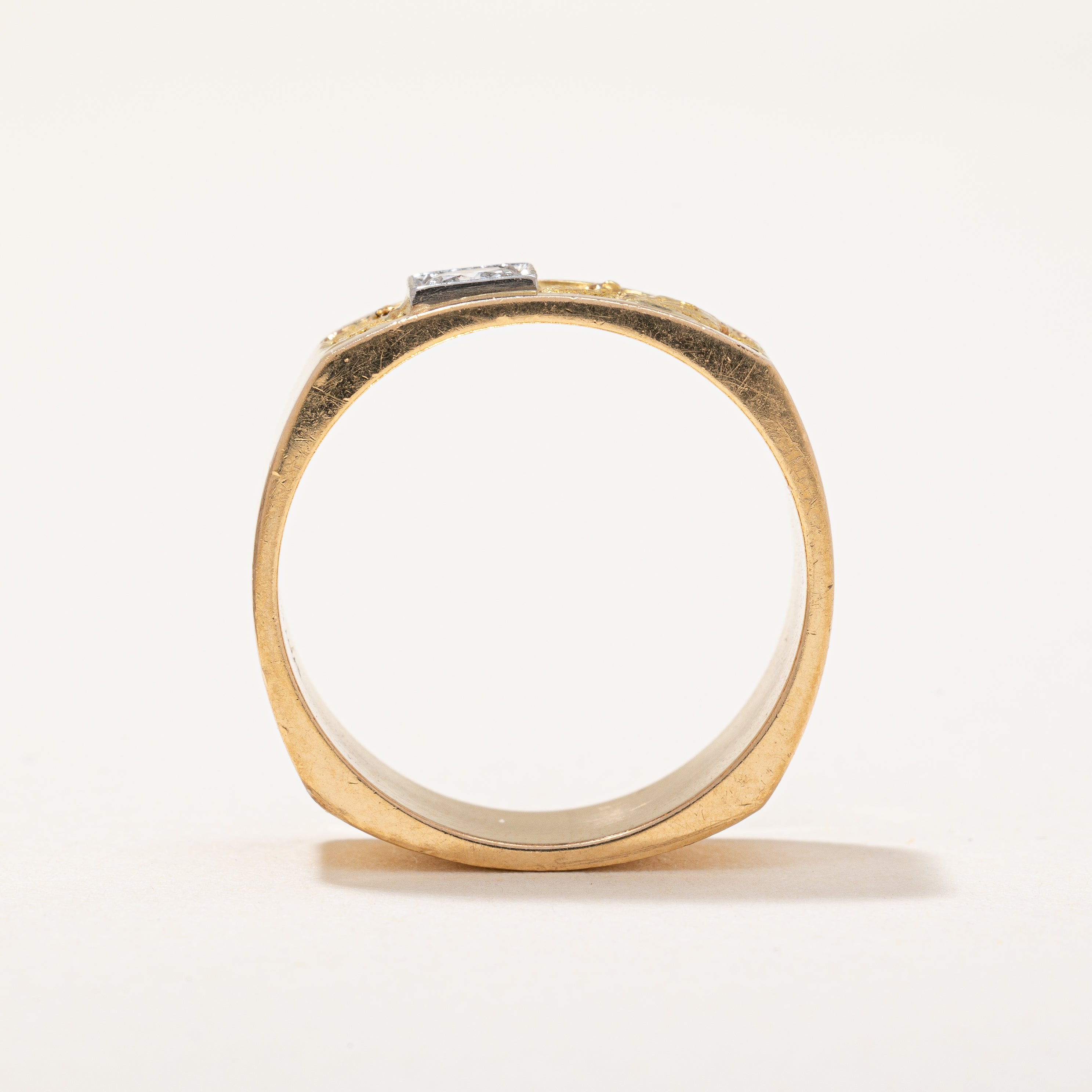 Soft Square Diamond Nugget Ring | 0.35 ctw | SZ 10.5 |