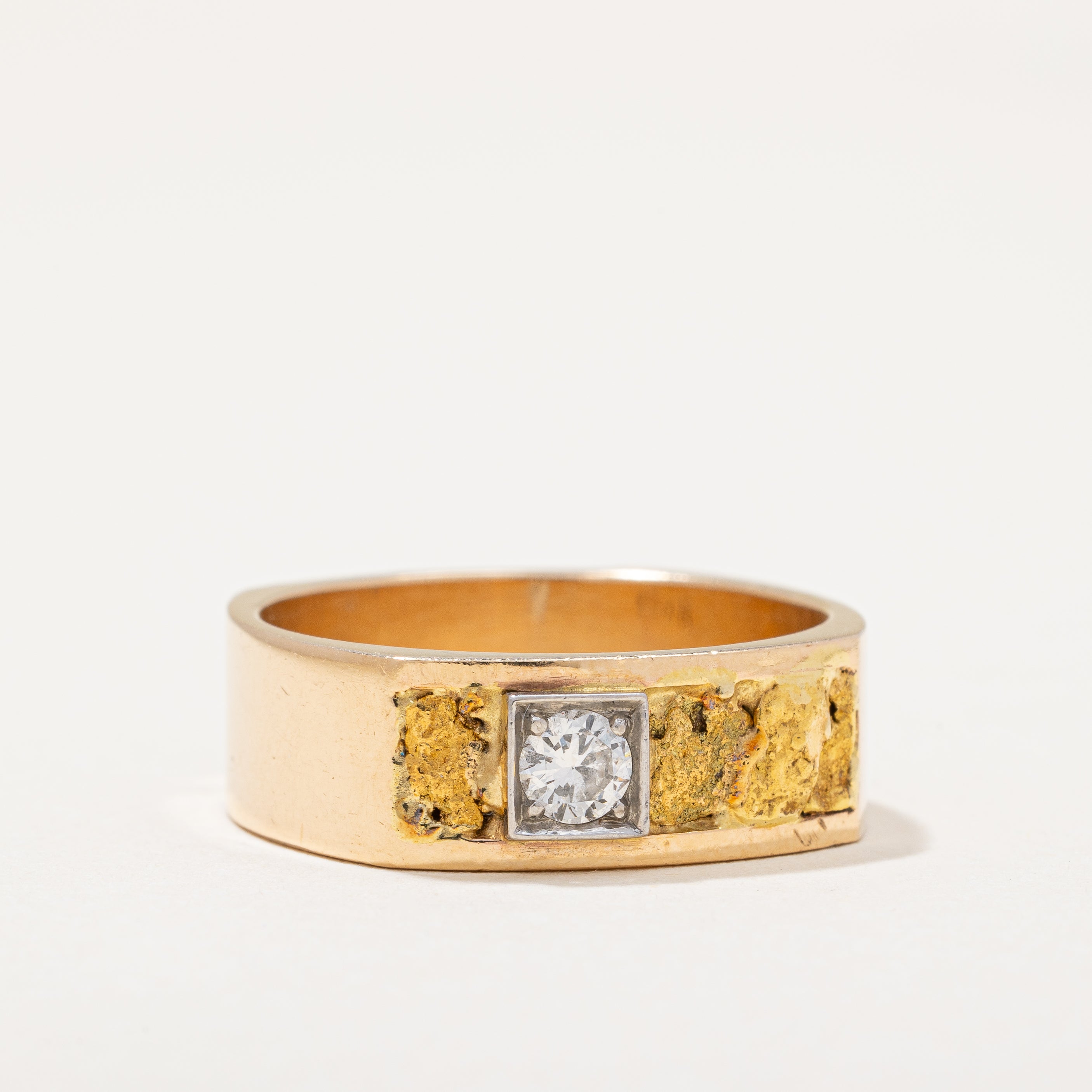 Soft Square Diamond Nugget Ring | 0.35 ctw | SZ 10.5 |