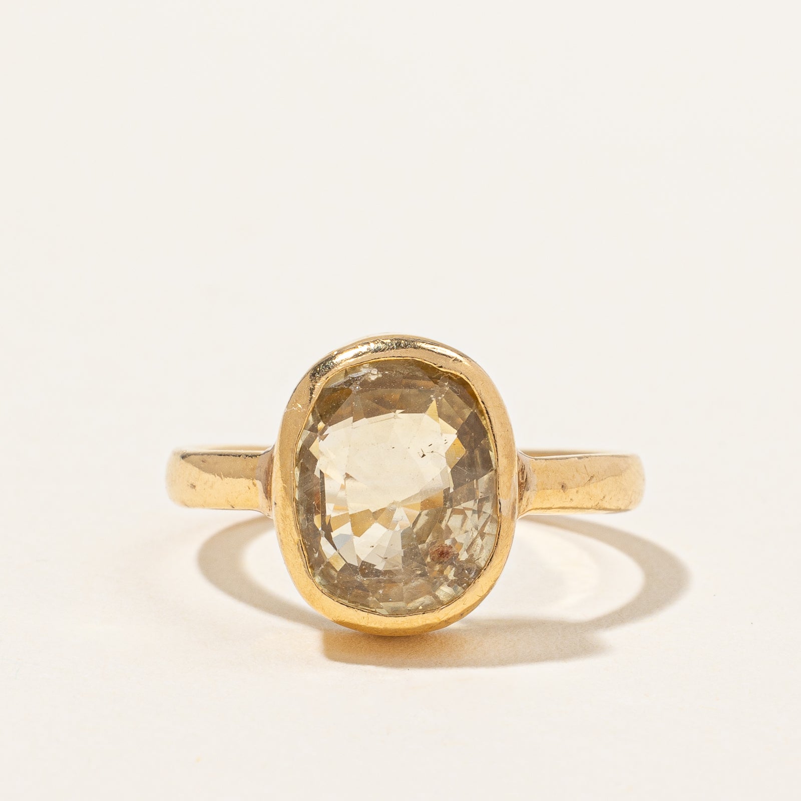 Vintage Yellow Sapphire Cocktail Ring | 5.80ct | SZ 6.5 |