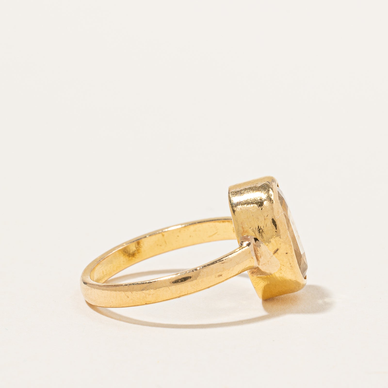 Vintage Yellow Sapphire Cocktail Ring | 5.80ct | SZ 6.5 |