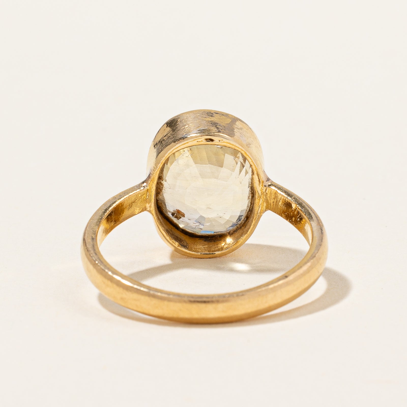 Vintage Yellow Sapphire Cocktail Ring | 5.80ct | SZ 6.5 |