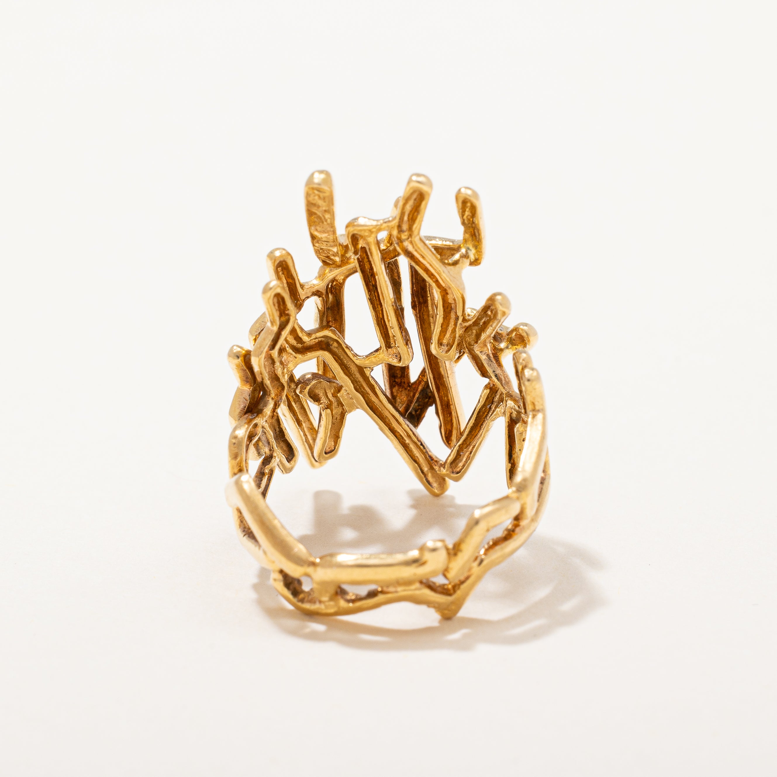 Angular Abstract Cocktail Ring | SZ 7 |