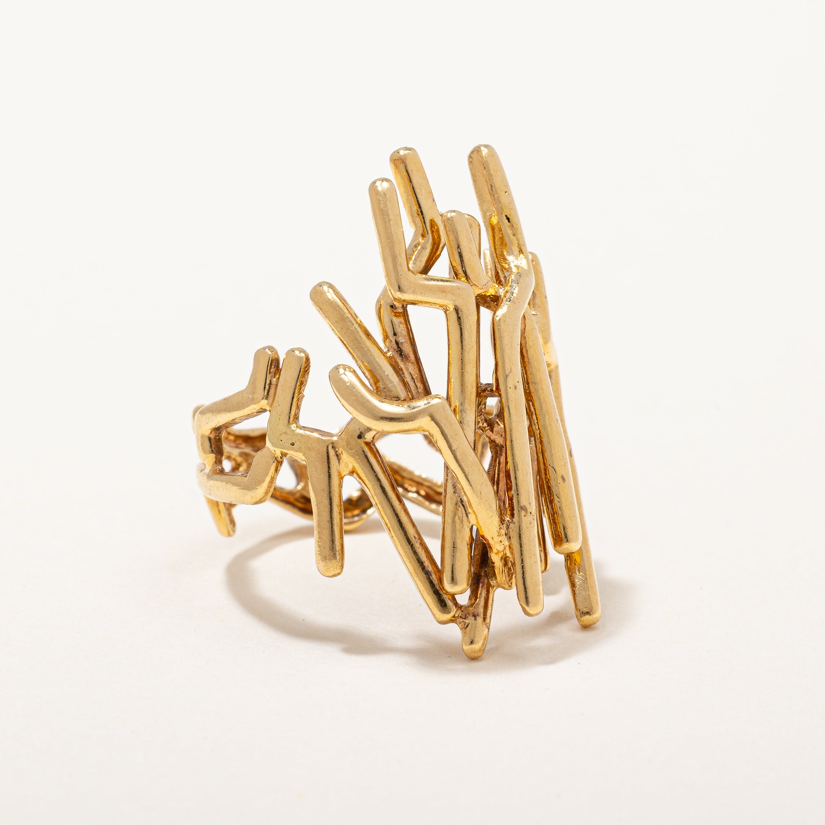 Angular Abstract Cocktail Ring | SZ 7 |