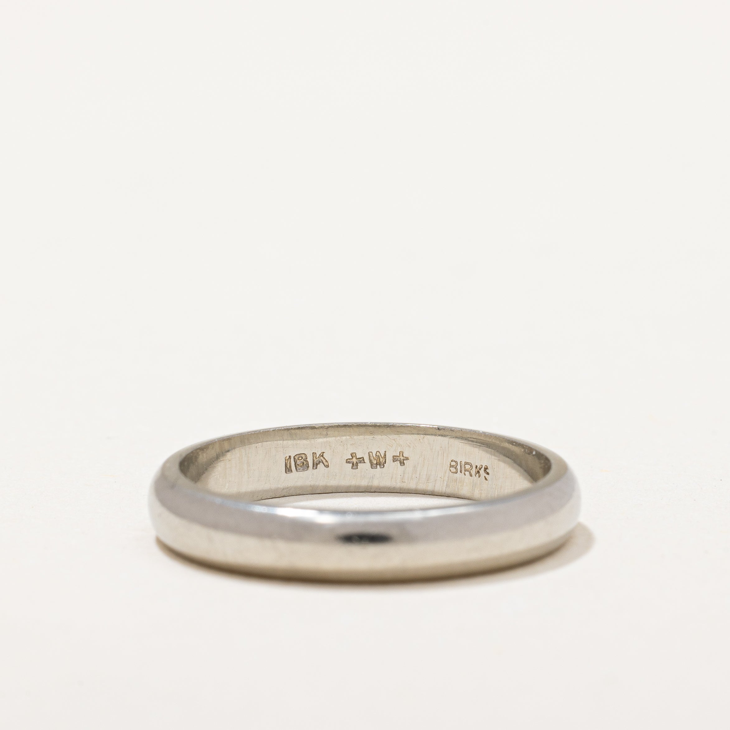 Birks' White Gold Wedding Band | SZ 6 |