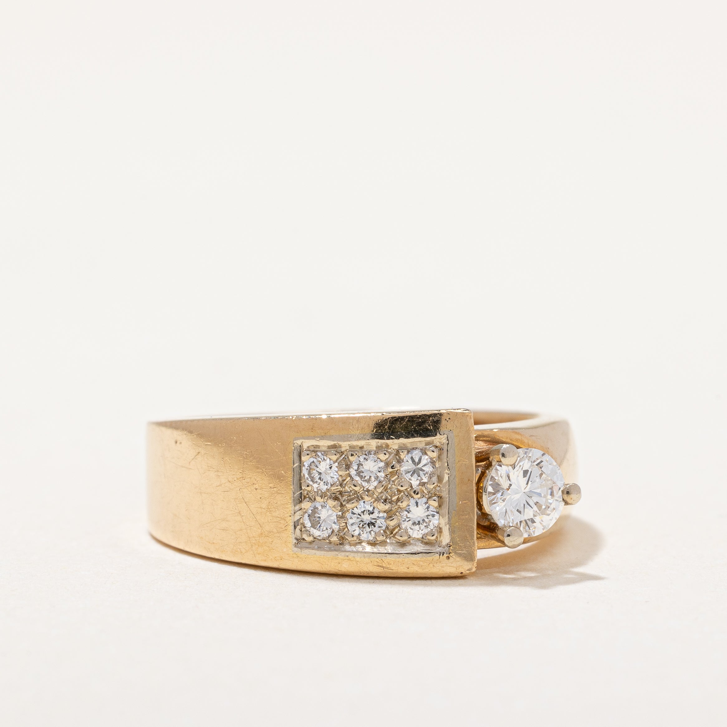 Pavé Accented Cocktail Ring | 0.29 ctw | SZ 6 |