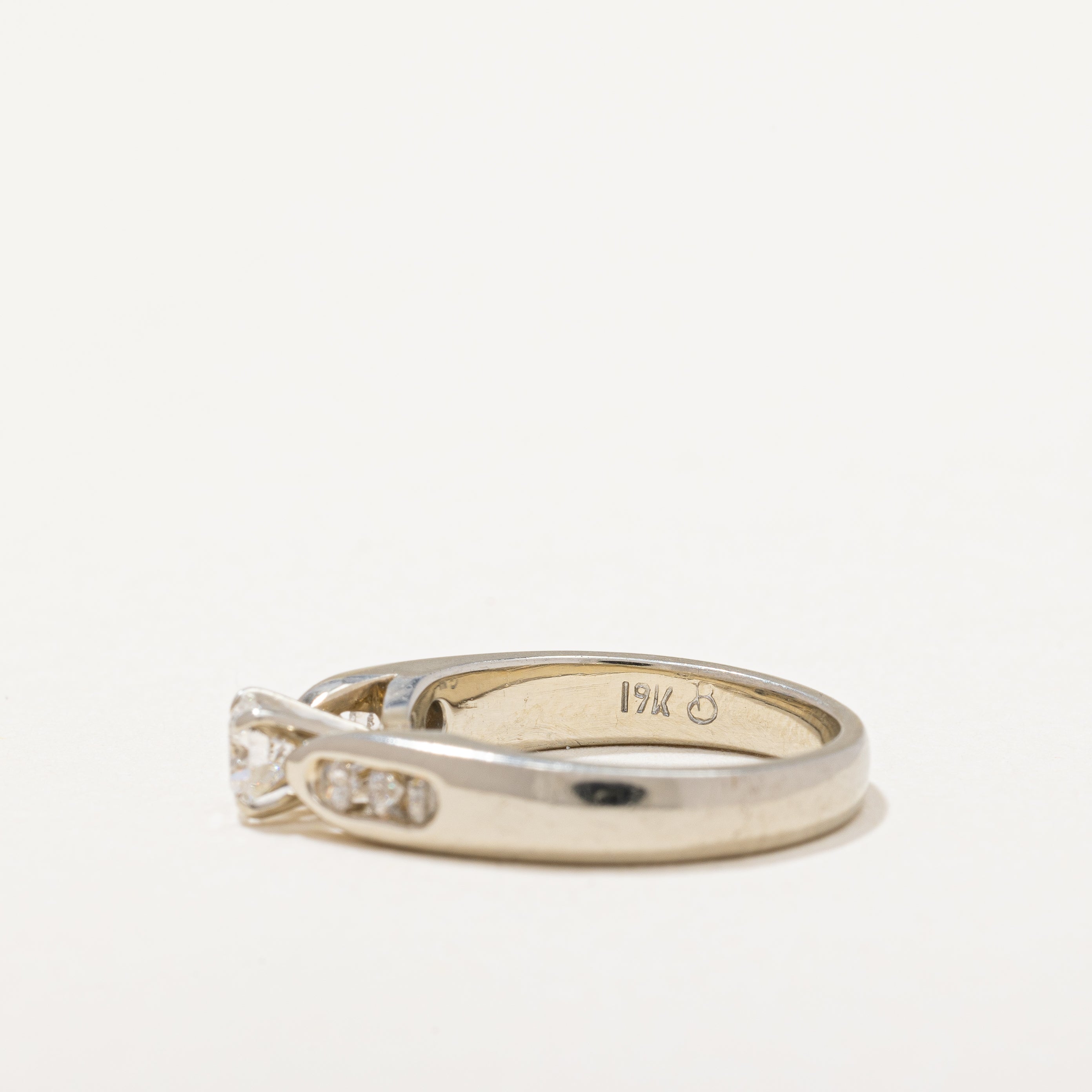 Wide Band Diamond Engagement Ring | 0.42 ctw | SZ 4.75 |