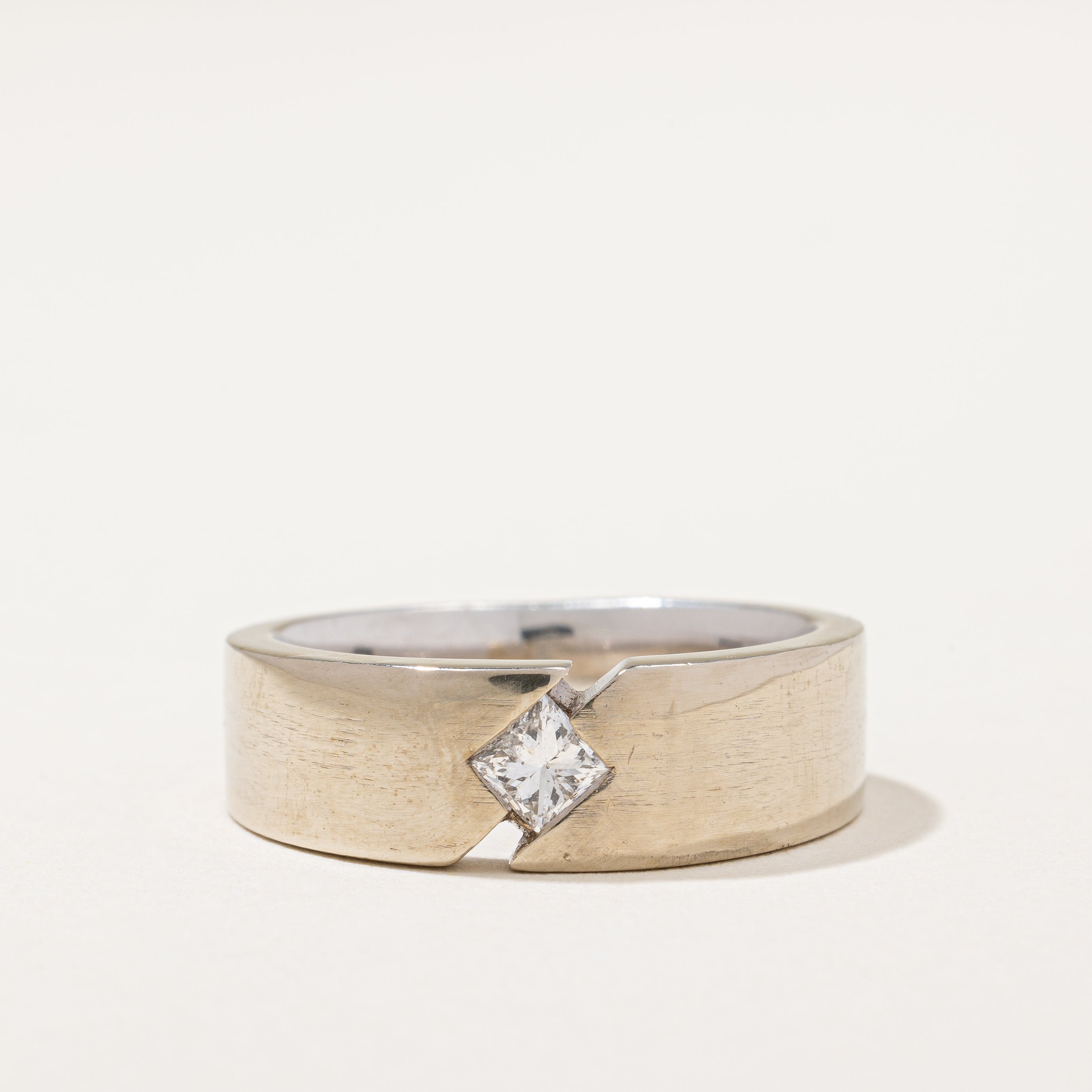 Semi Bezel Set Princess Cut Diamond Band | 0.29 ctw | SZ 9 |