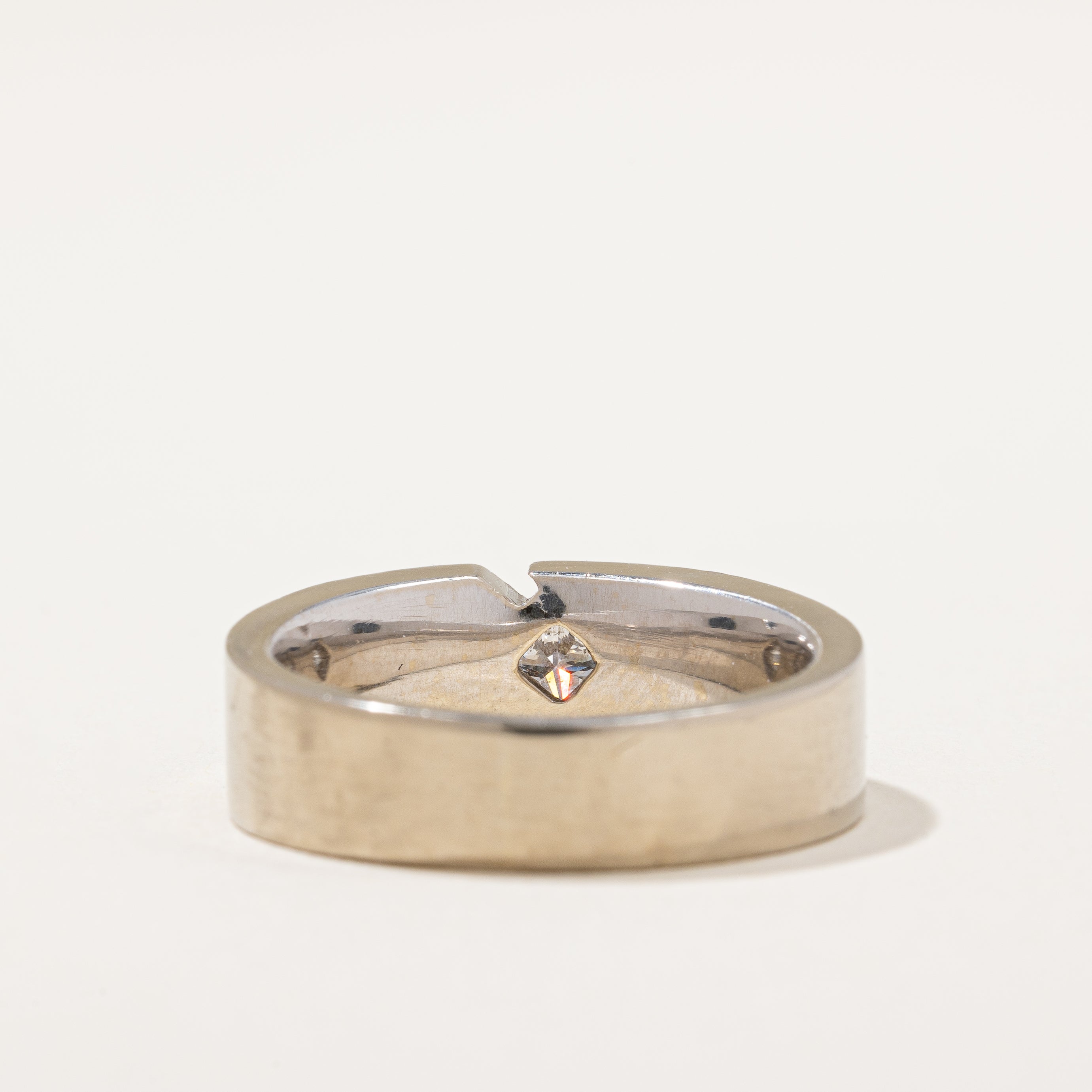 Semi Bezel Set Princess Cut Diamond Band | 0.29 ctw | SZ 9 |