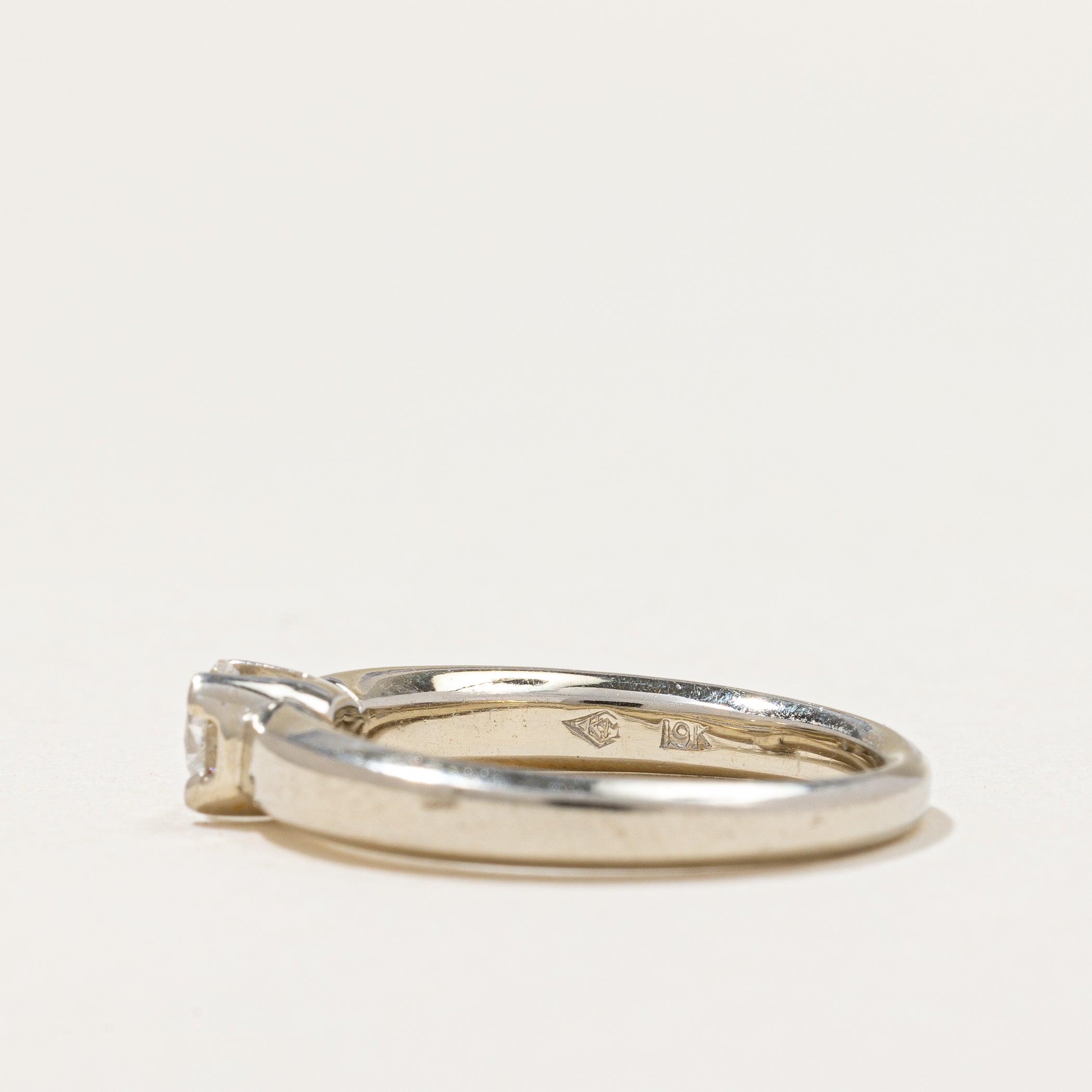 Flush Set Diamond Solitaire Engagement Ring | 0.36ct | SZ 6 |