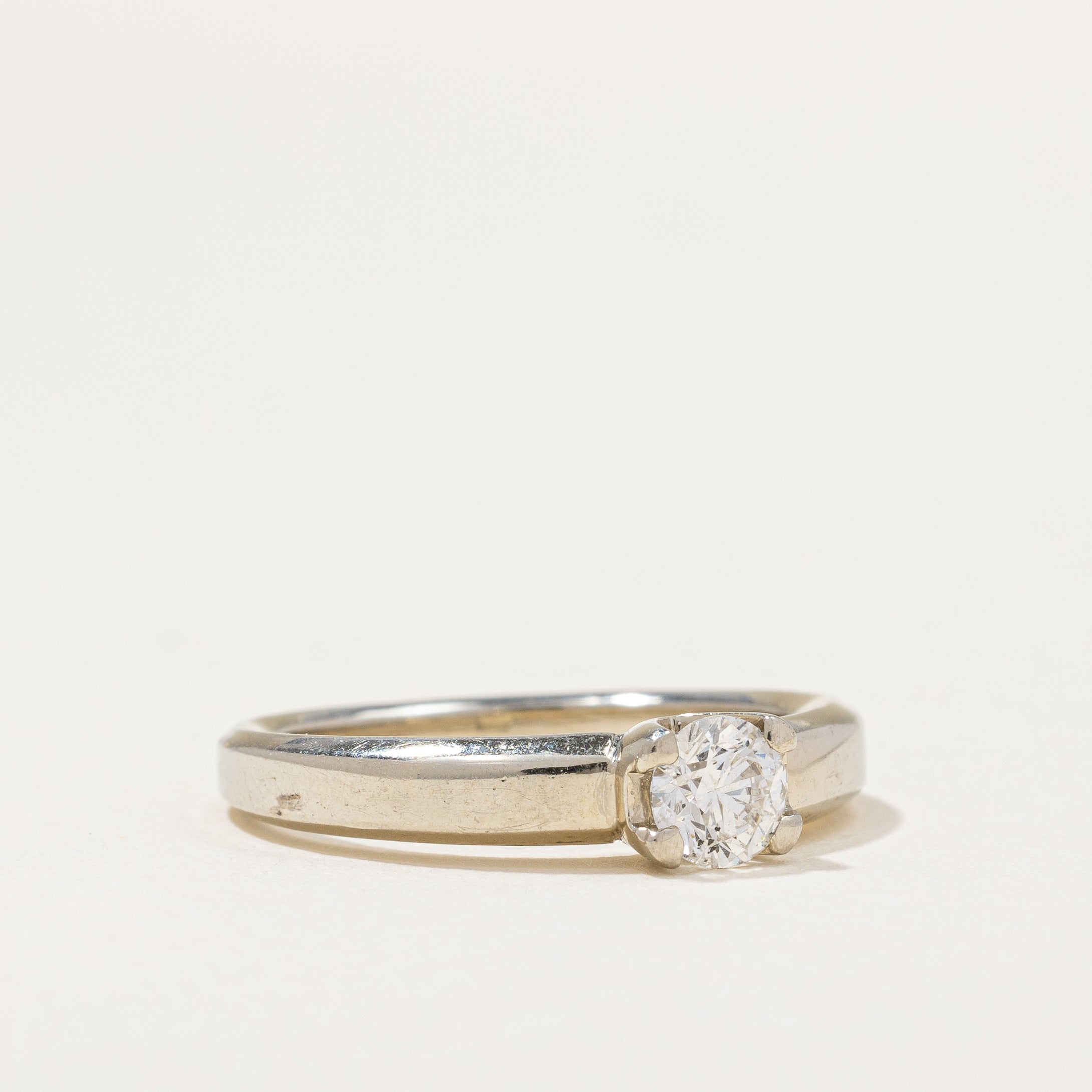Flush Set Diamond Solitaire Engagement Ring | 0.36ct | SZ 6 |