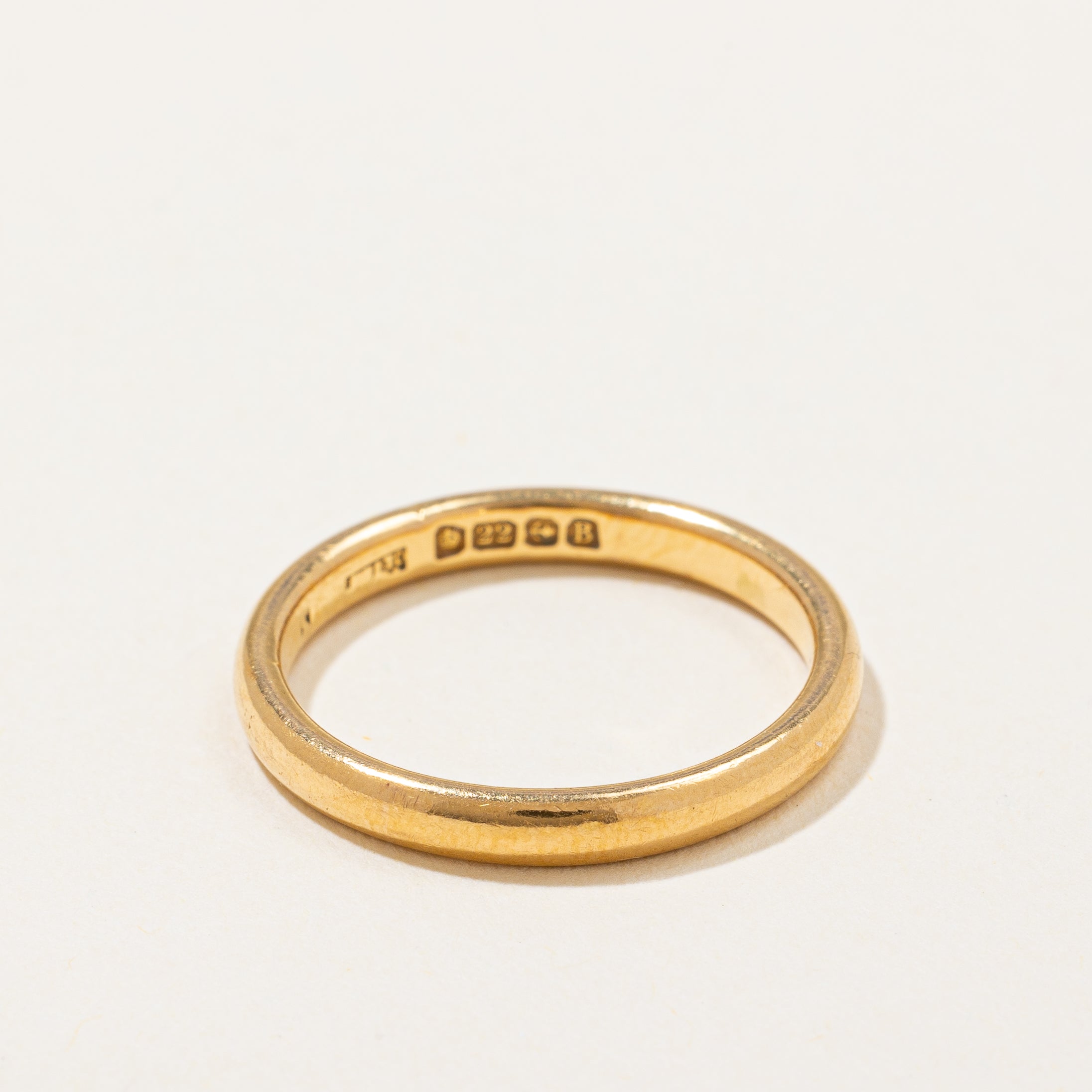 1850 Birmingham Hallmarked 22k Gold Band | SZ 6.75 |