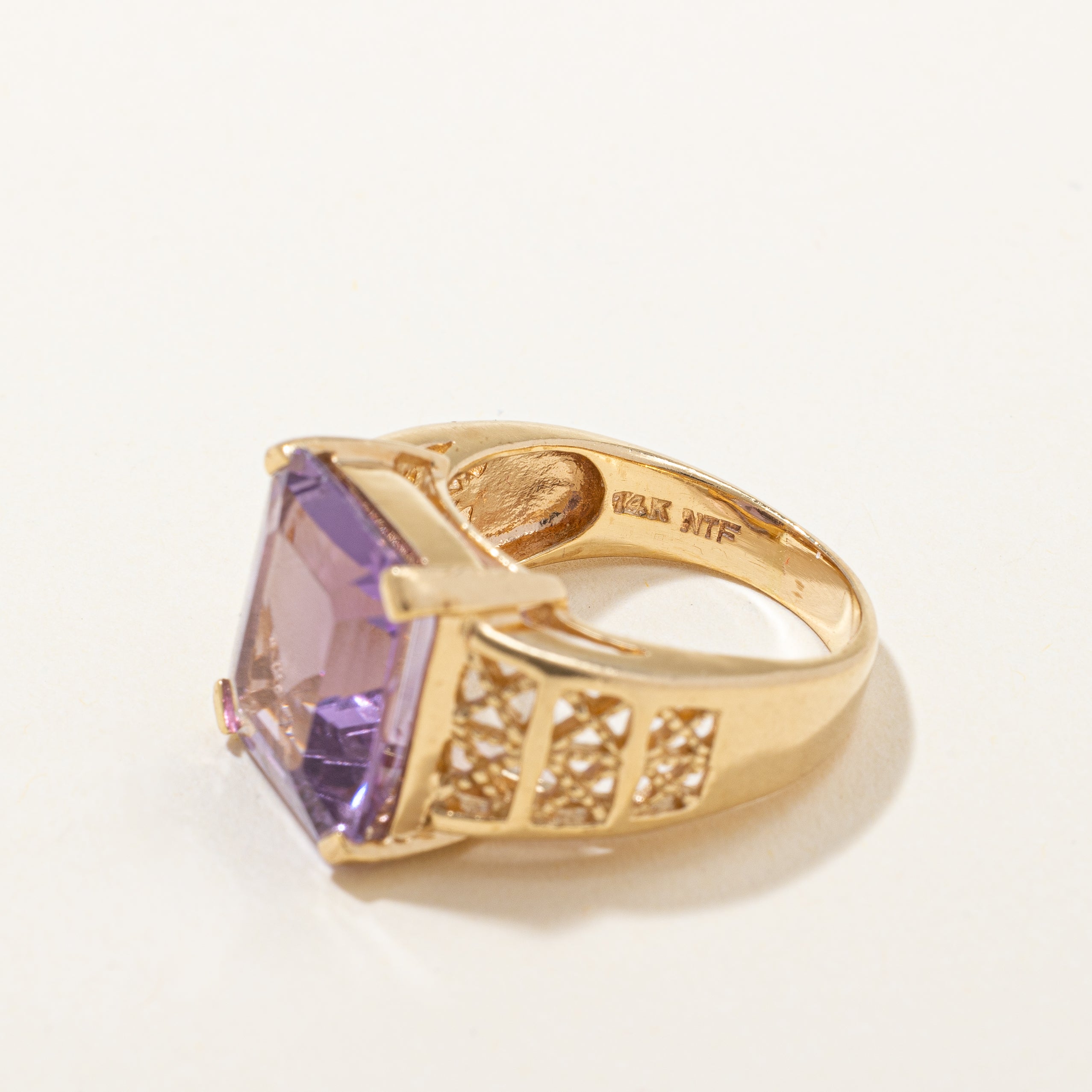 Emerald Cut Amethyst Ring | 10.00ct | SZ 6.5 |