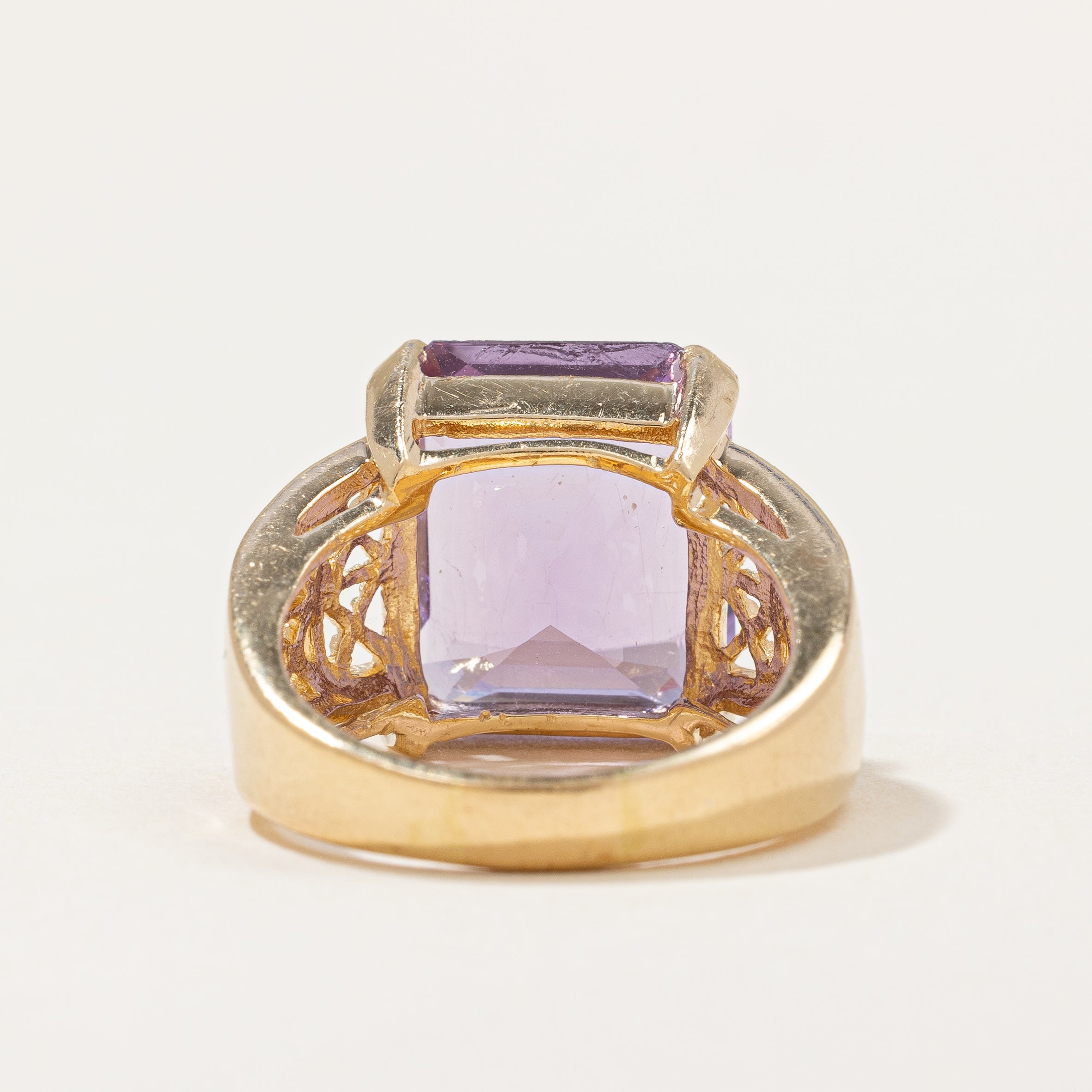 Emerald Cut Amethyst Ring | 10.00ct | SZ 6.5 |