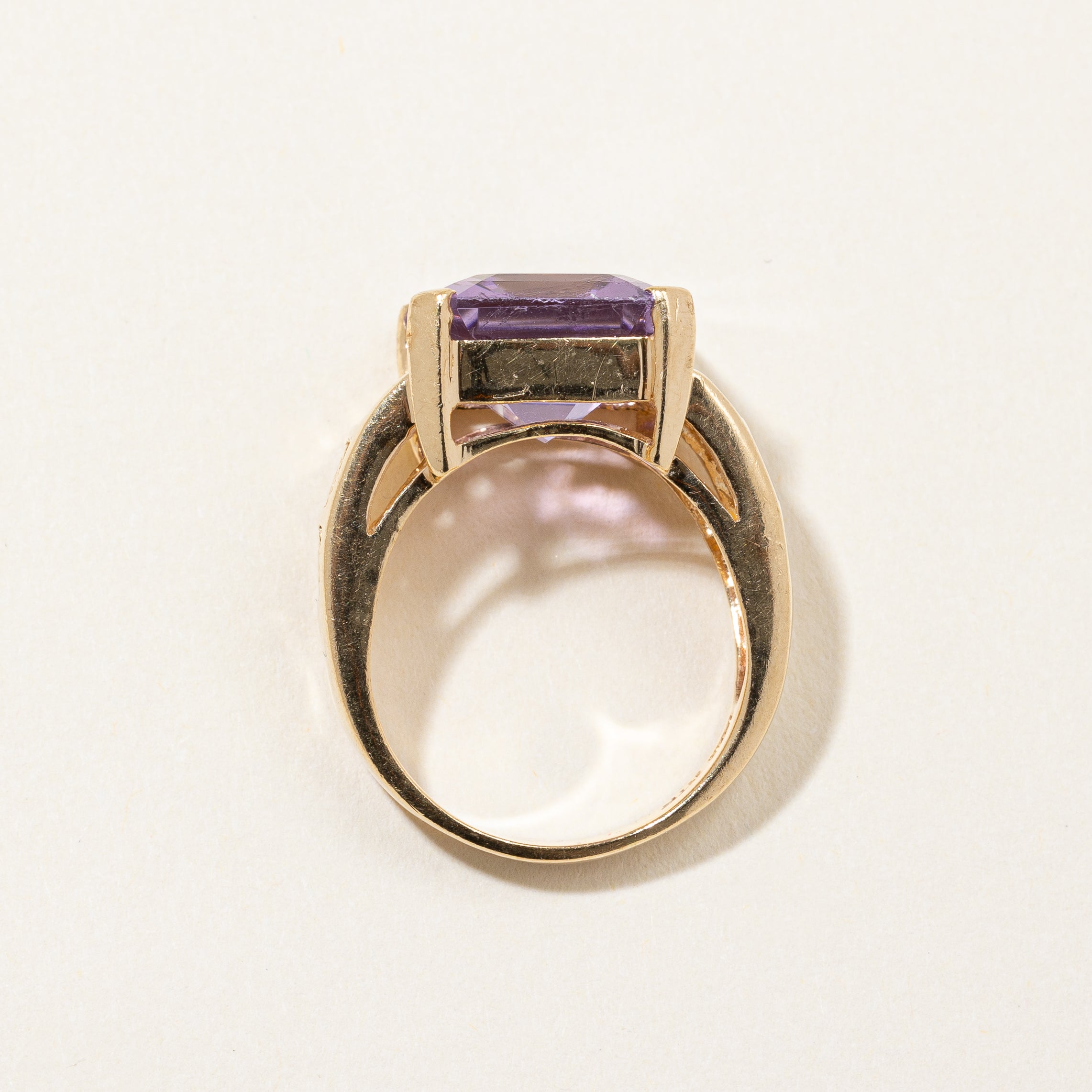 Emerald Cut Amethyst Ring | 10.00ct | SZ 6.5 |