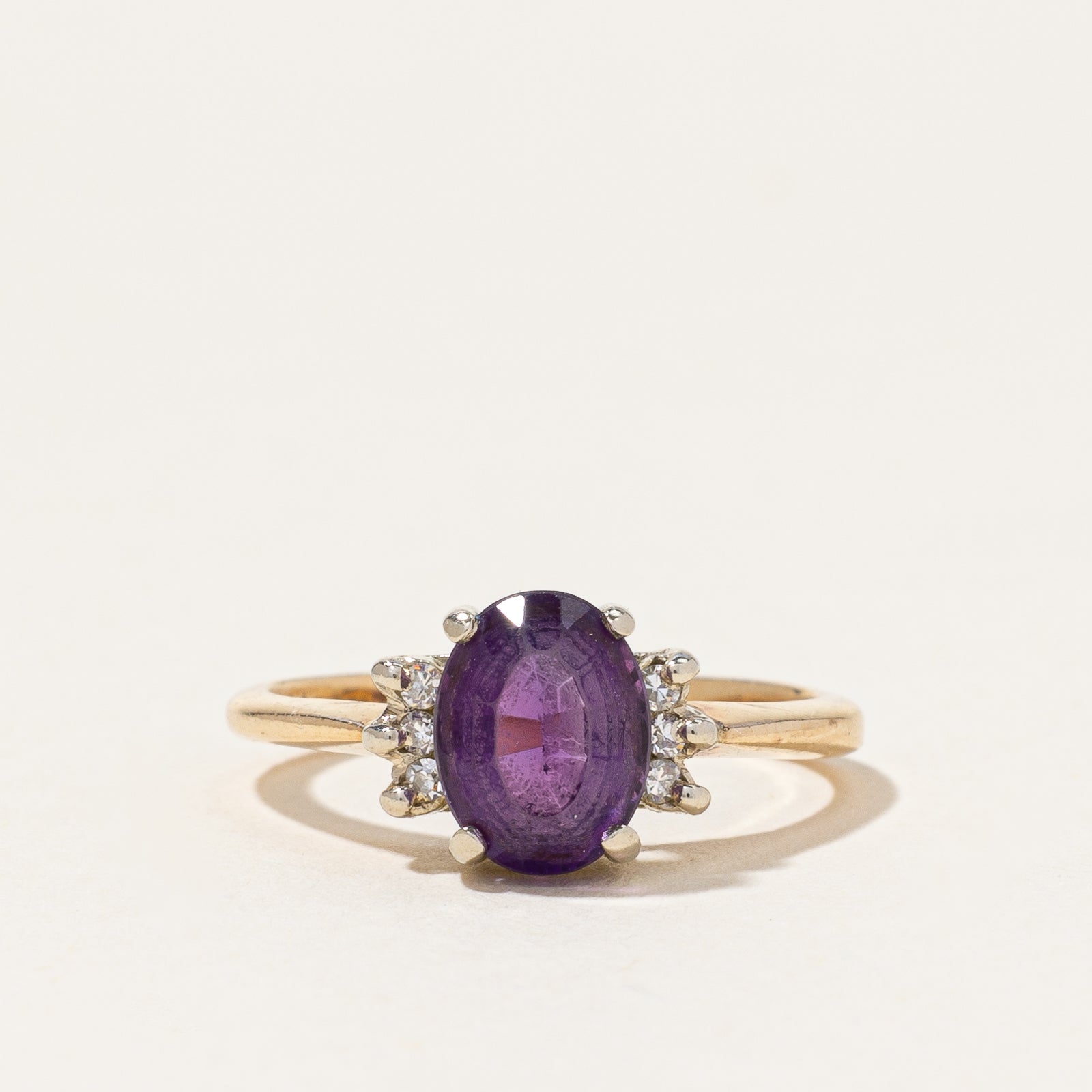 Amethyst & Diamond Ring | 1.50ct, 0.06ctw | SZ 5 |