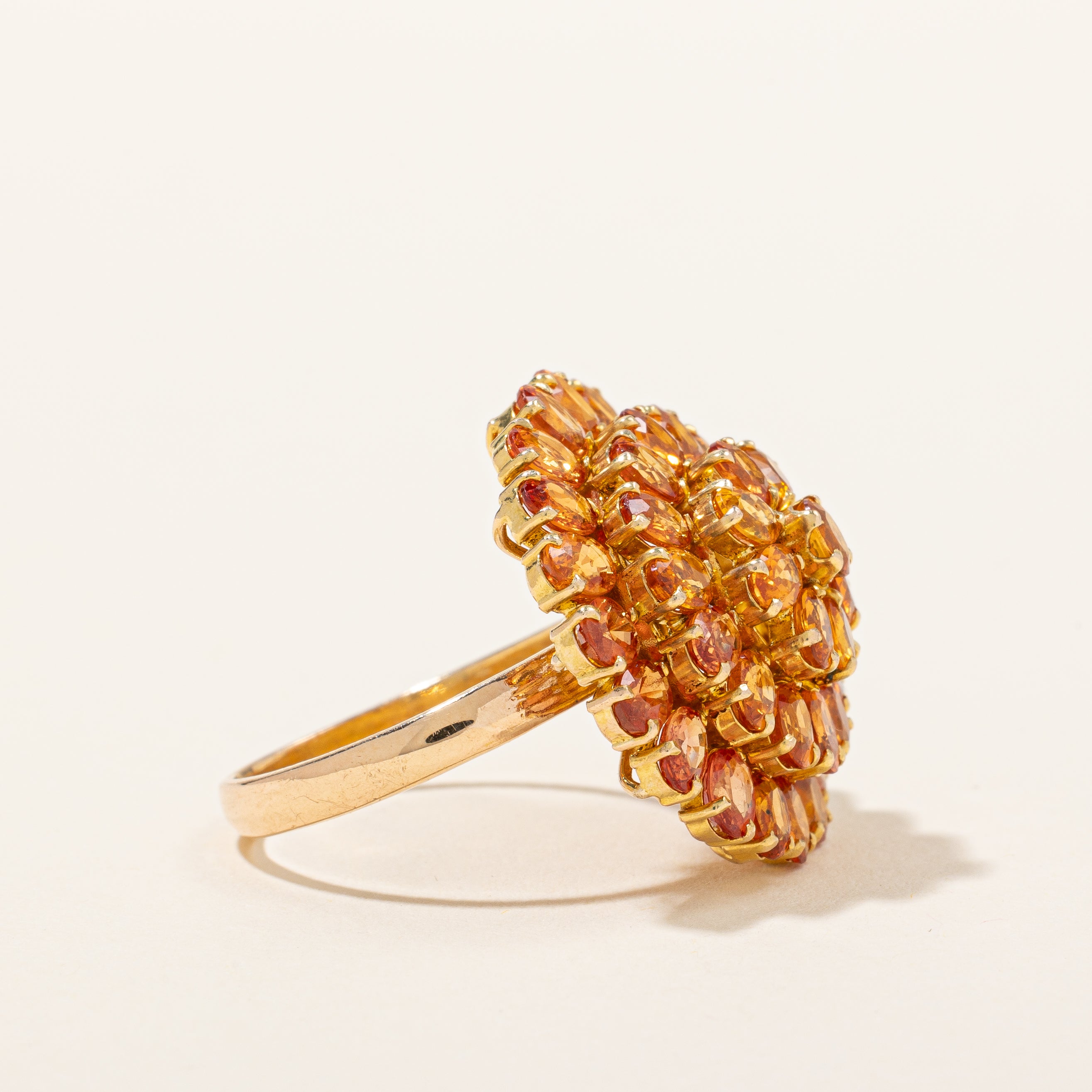 Orange Sapphire Cocktail Ring | 8.00ctw | SZ 9 |