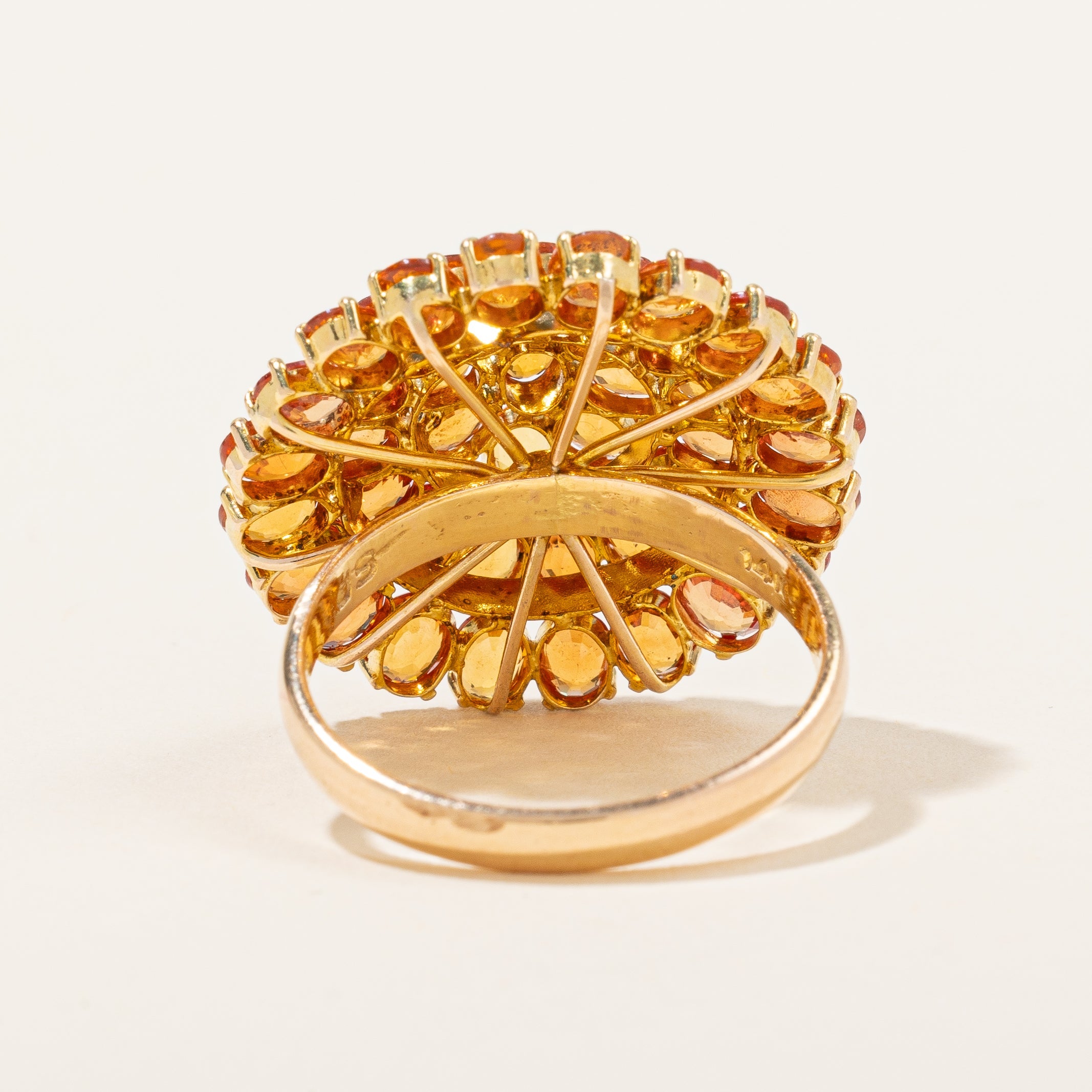 Orange Sapphire Cocktail Ring | 8.00ctw | SZ 9 |