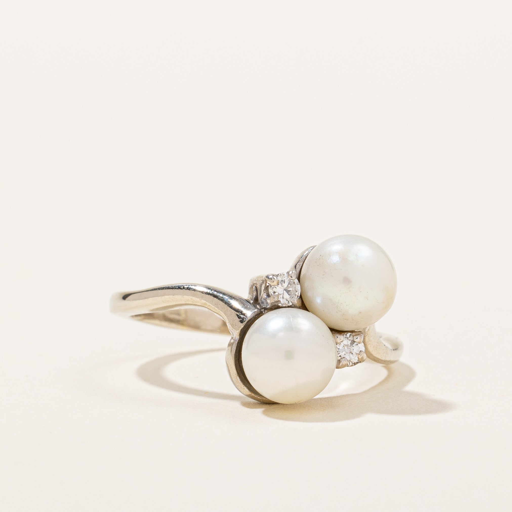 Pearl & Diamond Ring | 0.10ctw | SZ 7.75 |