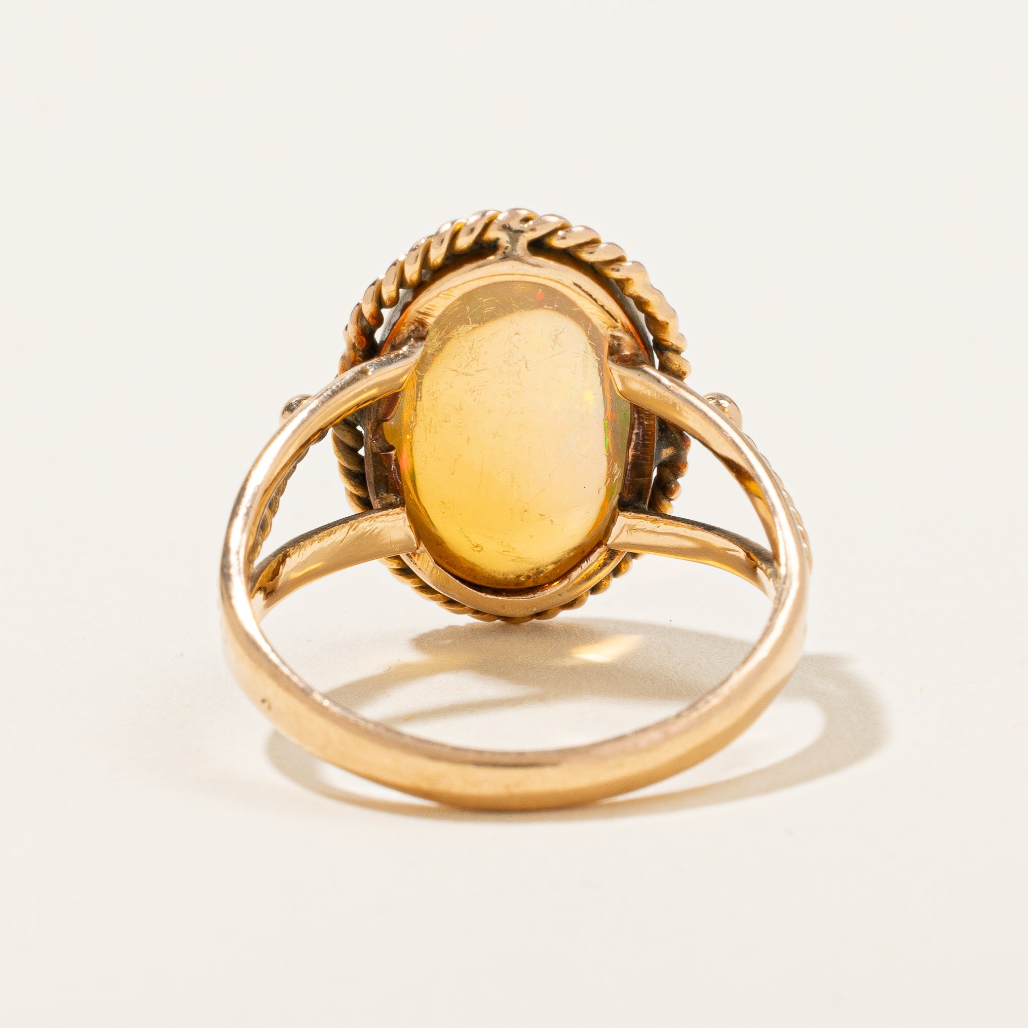 Fire Opal Cocktail Ring | 3.40ct | SZ 7 |