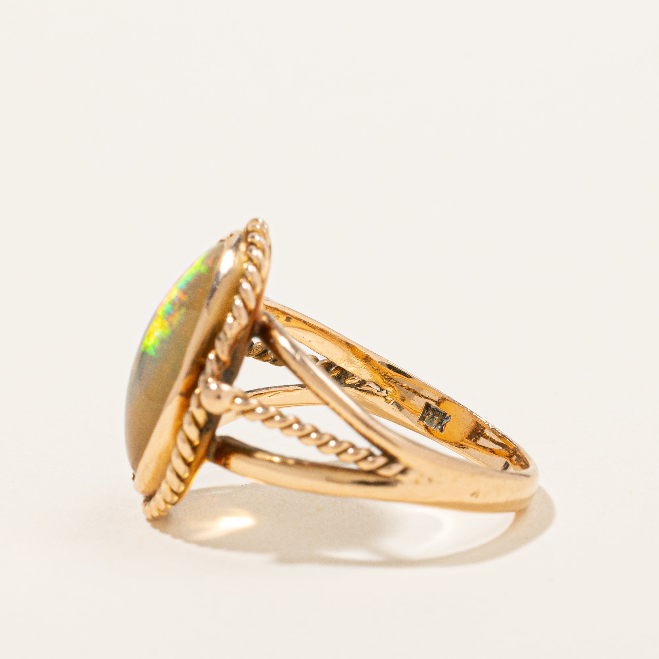 Fire Opal Cocktail Ring | 3.40ct | SZ 7 |