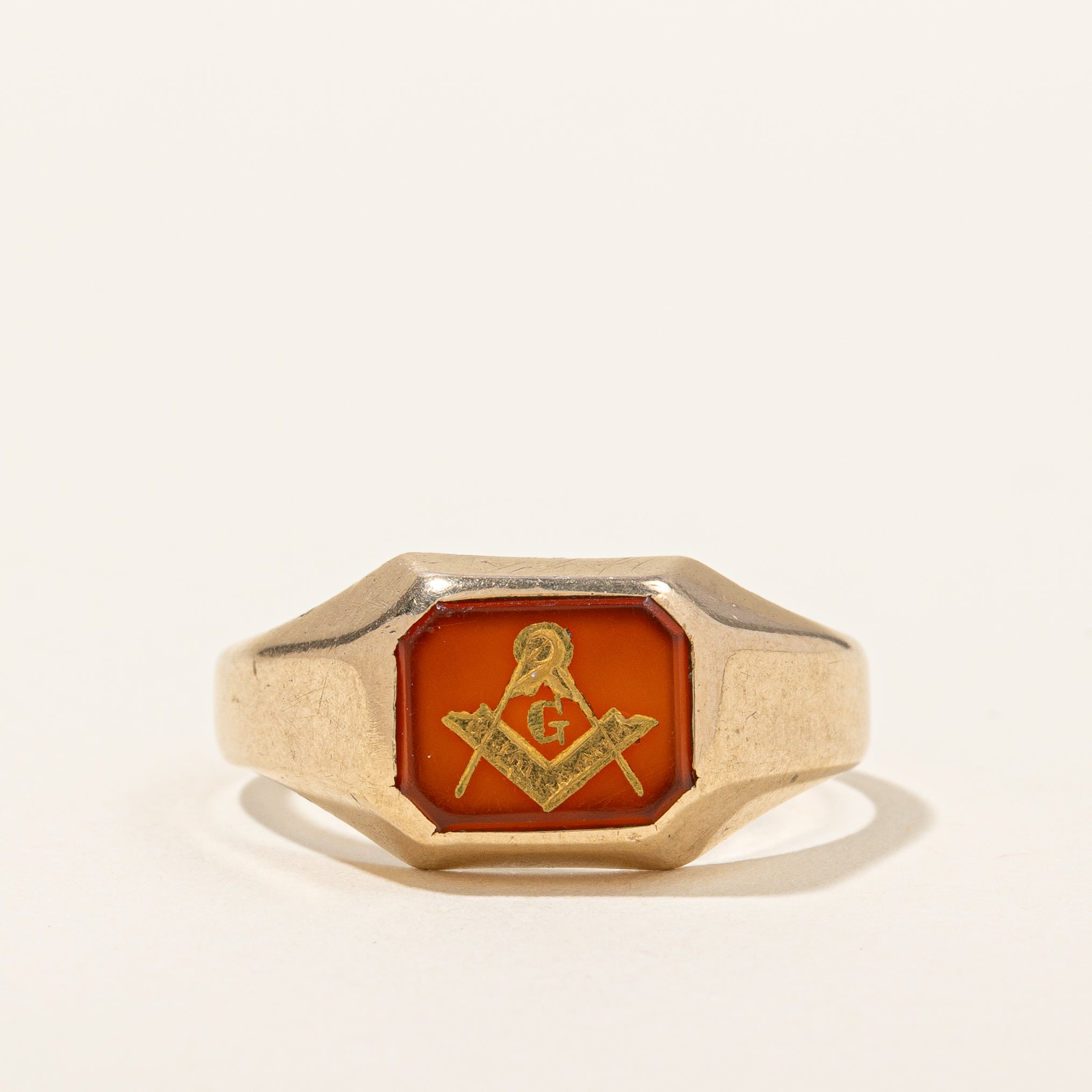 Carnelian Freemason Ring | 1.25ct | SZ 10.75 |