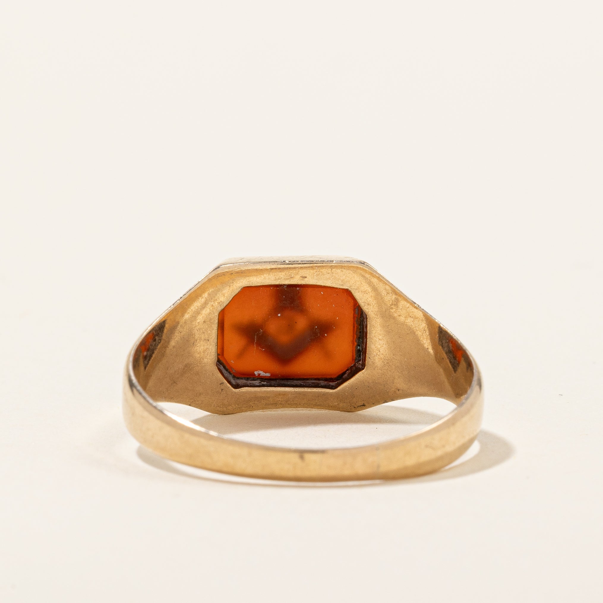 Carnelian Freemason Ring | 1.25ct | SZ 10.75 |