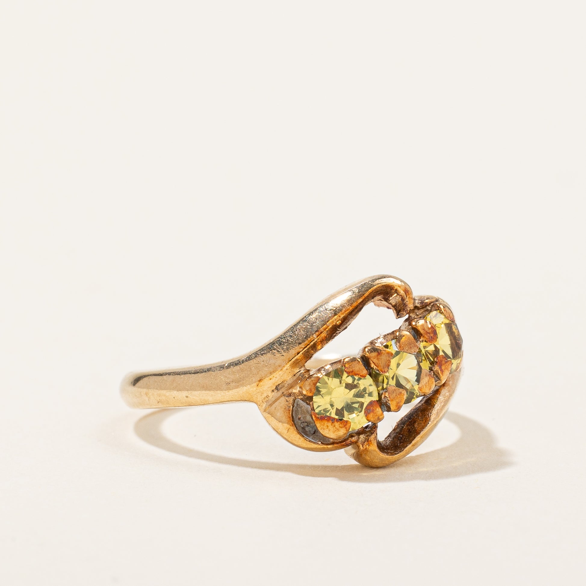 Synthetic Chrysoberyl Waterfall Ring | 0.51ctw | SZ 6.5 |