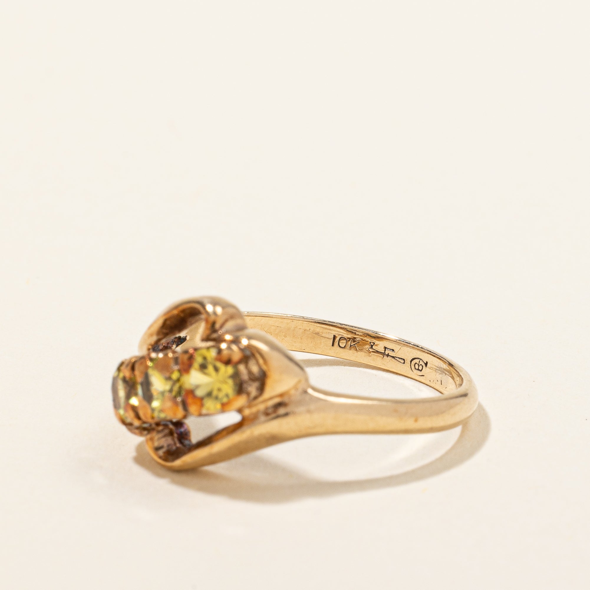 Synthetic Chrysoberyl Waterfall Ring | 0.51ctw | SZ 6.5 |