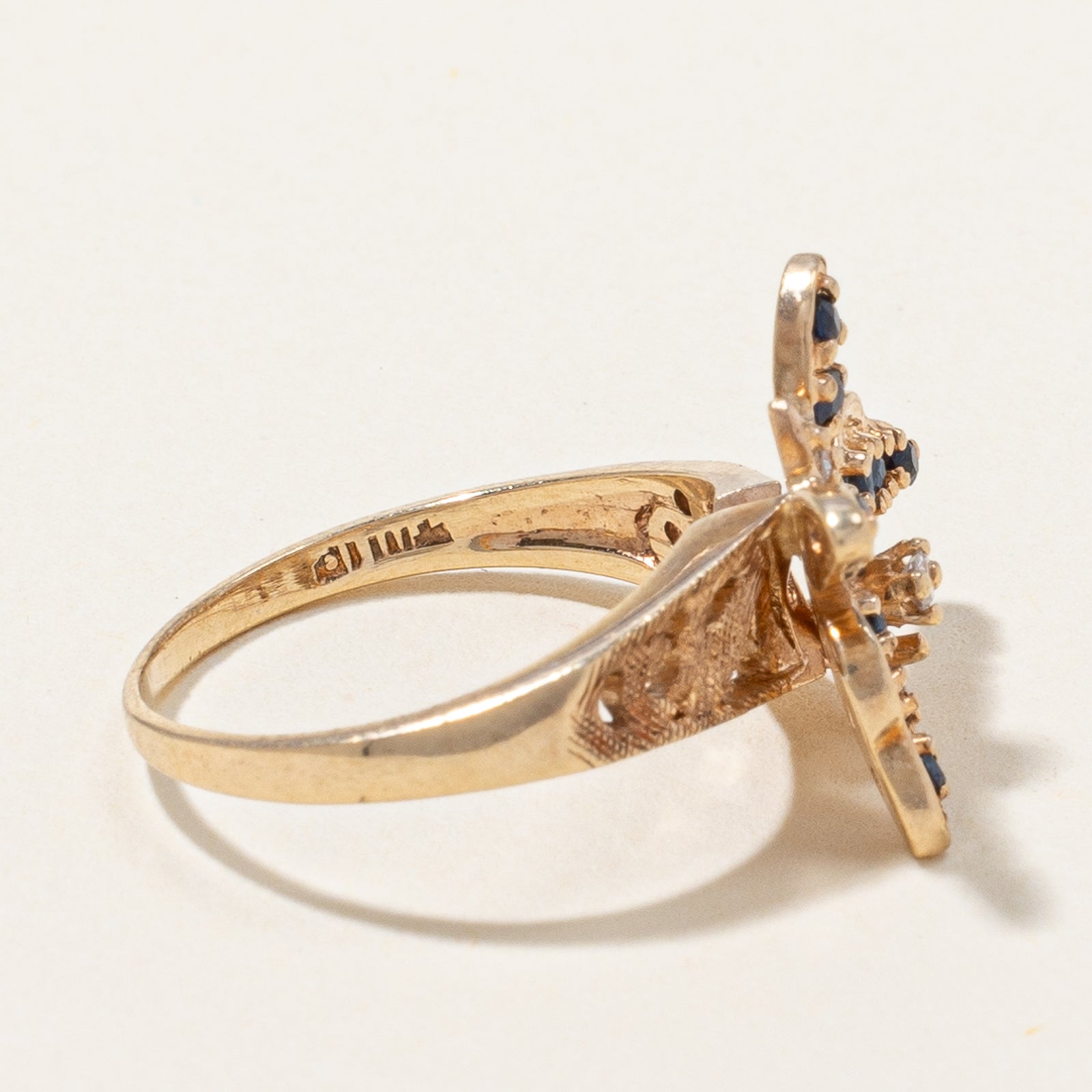 Sapphire & Diamond Butterfly Ring | 0.20ctw, 0.04ctw | SZ 5.25 |