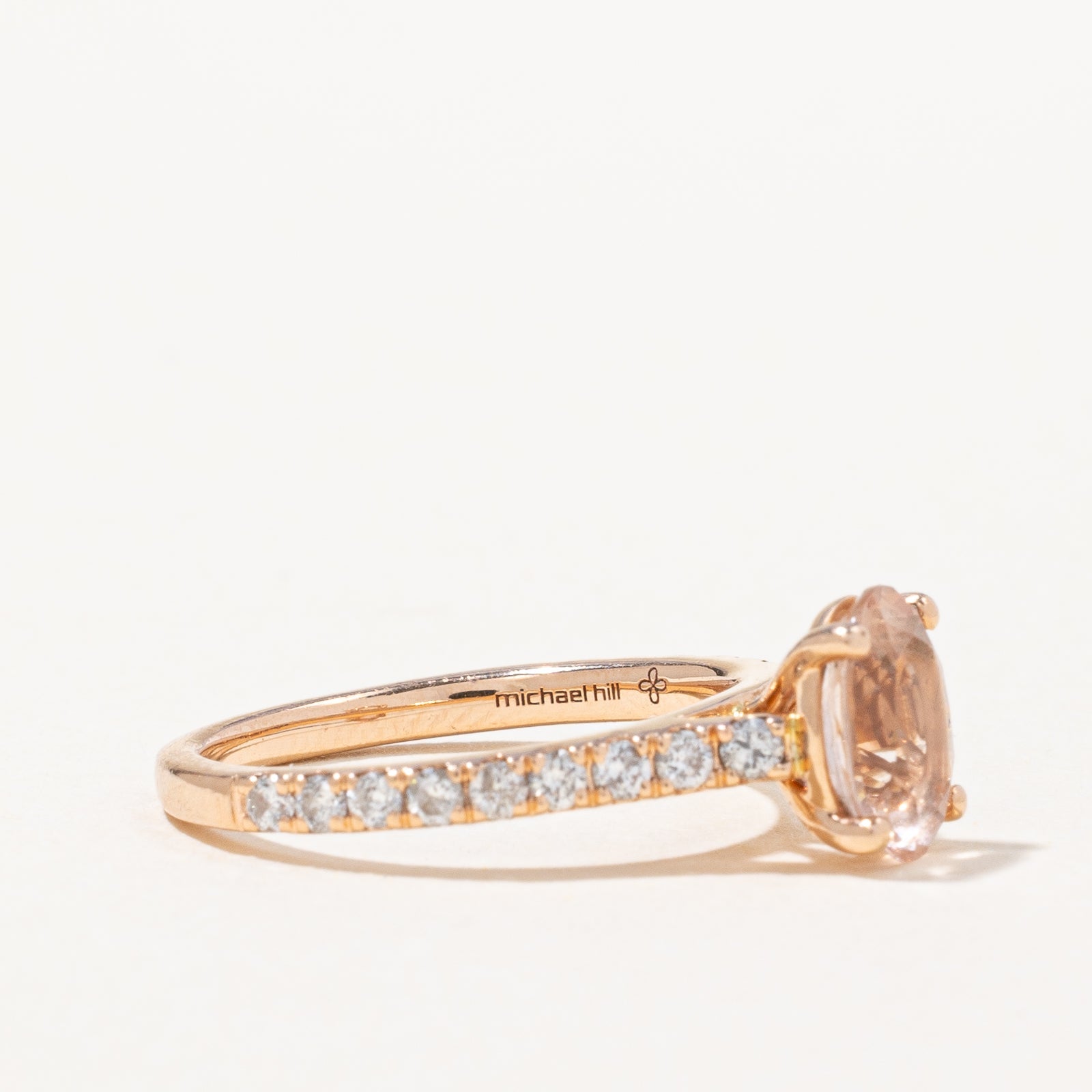 Morganite & Diamond Ring | 1.00ct, 0.35ctw | SZ 5 |