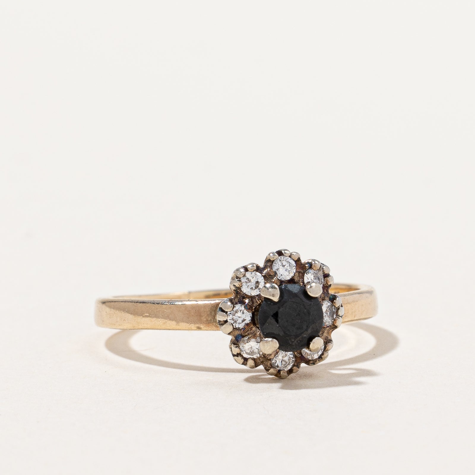 Sapphire & Diamond Halo Ring | 0.32ct, 0.12ctw | SZ 7.5 |