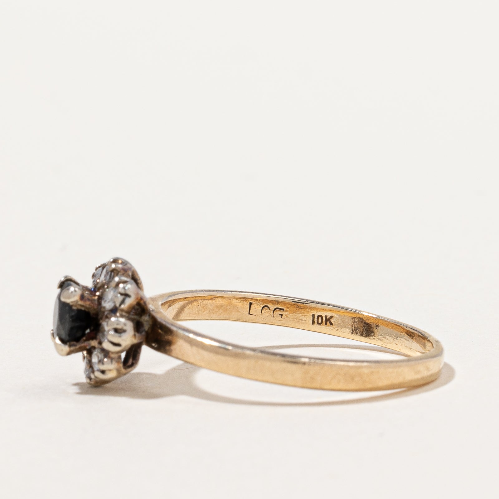 Sapphire & Diamond Halo Ring | 0.32ct, 0.12ctw | SZ 7.5 |