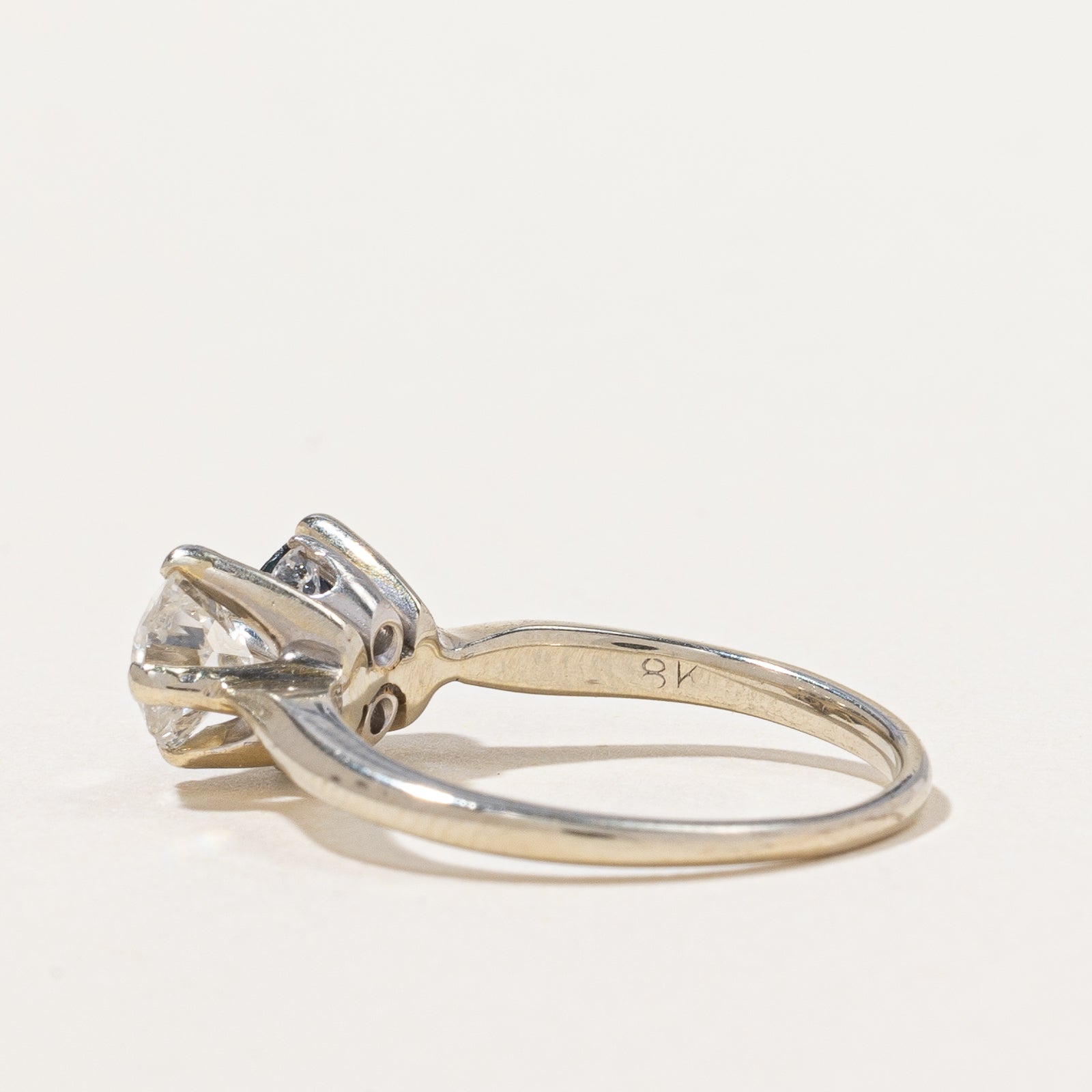 Bague ancienne européenne en diamant et saphir | 0,61 ct au total, 0,50 ct | Taille 5,25 |
