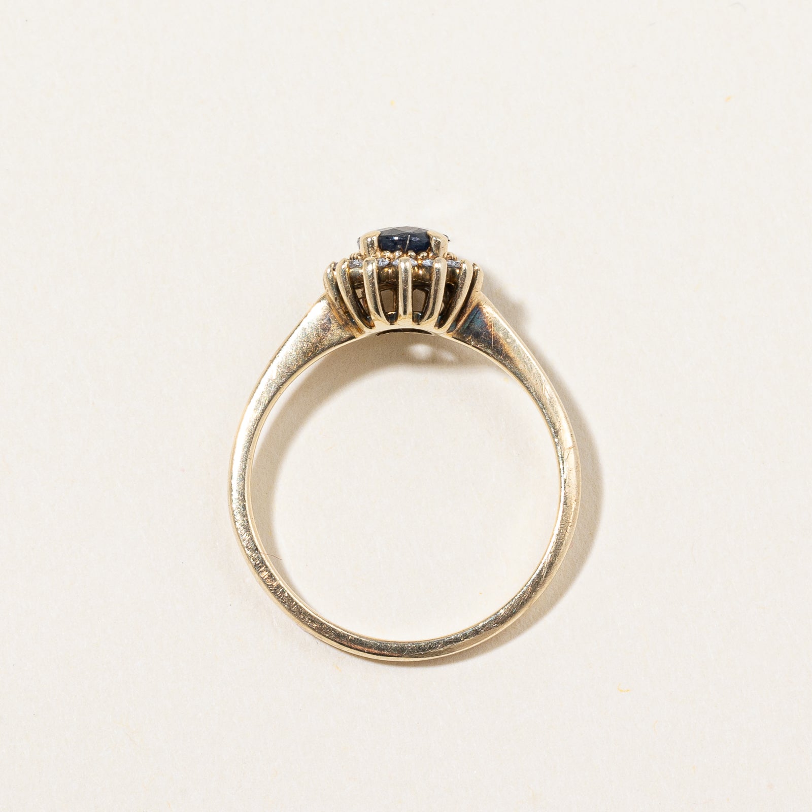 Sapphire & Diamond Halo Ring | 0.75ct, 0.07ctw | SZ 6.25 |
