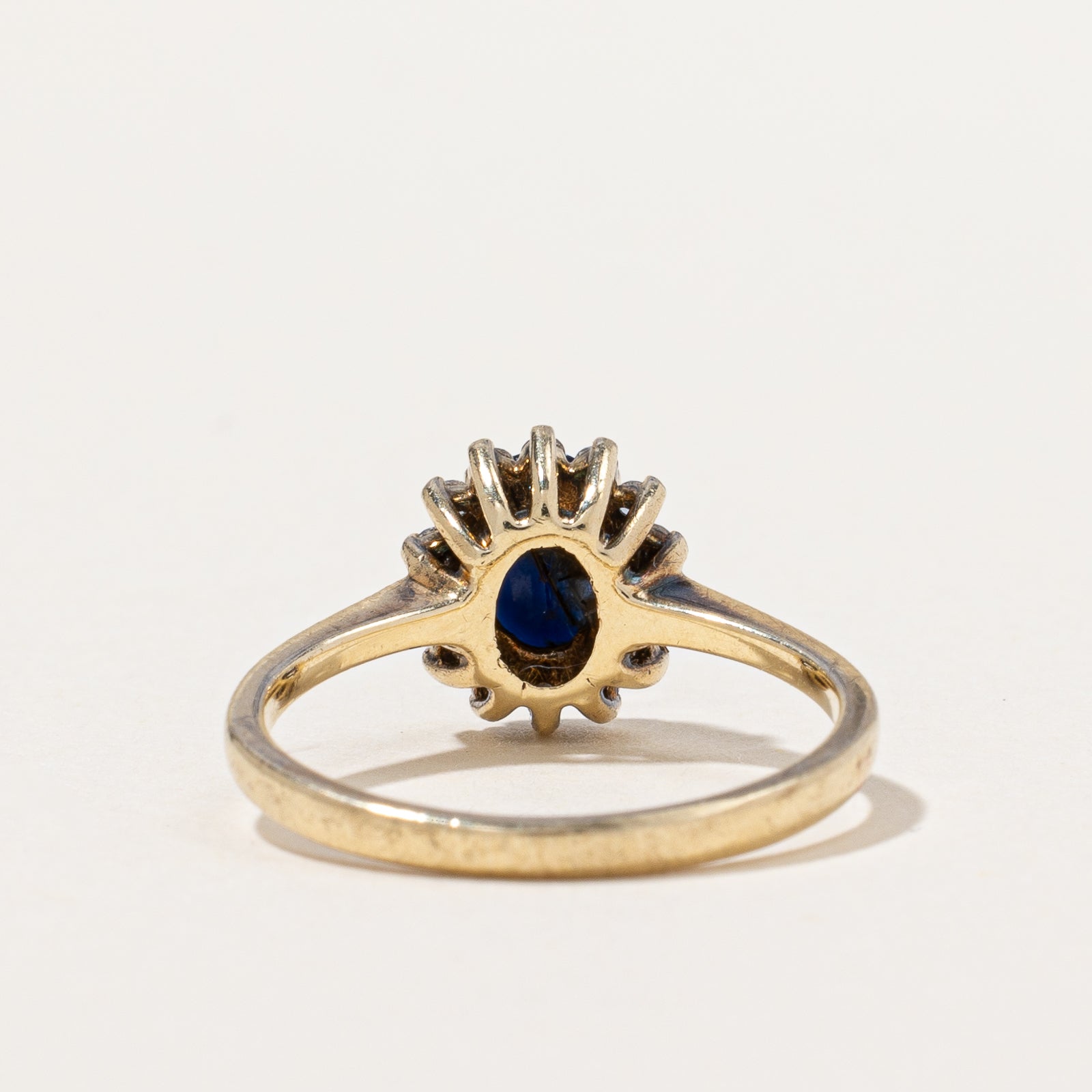 Sapphire & Diamond Halo Ring | 0.75ct, 0.07ctw | SZ 6.25 |