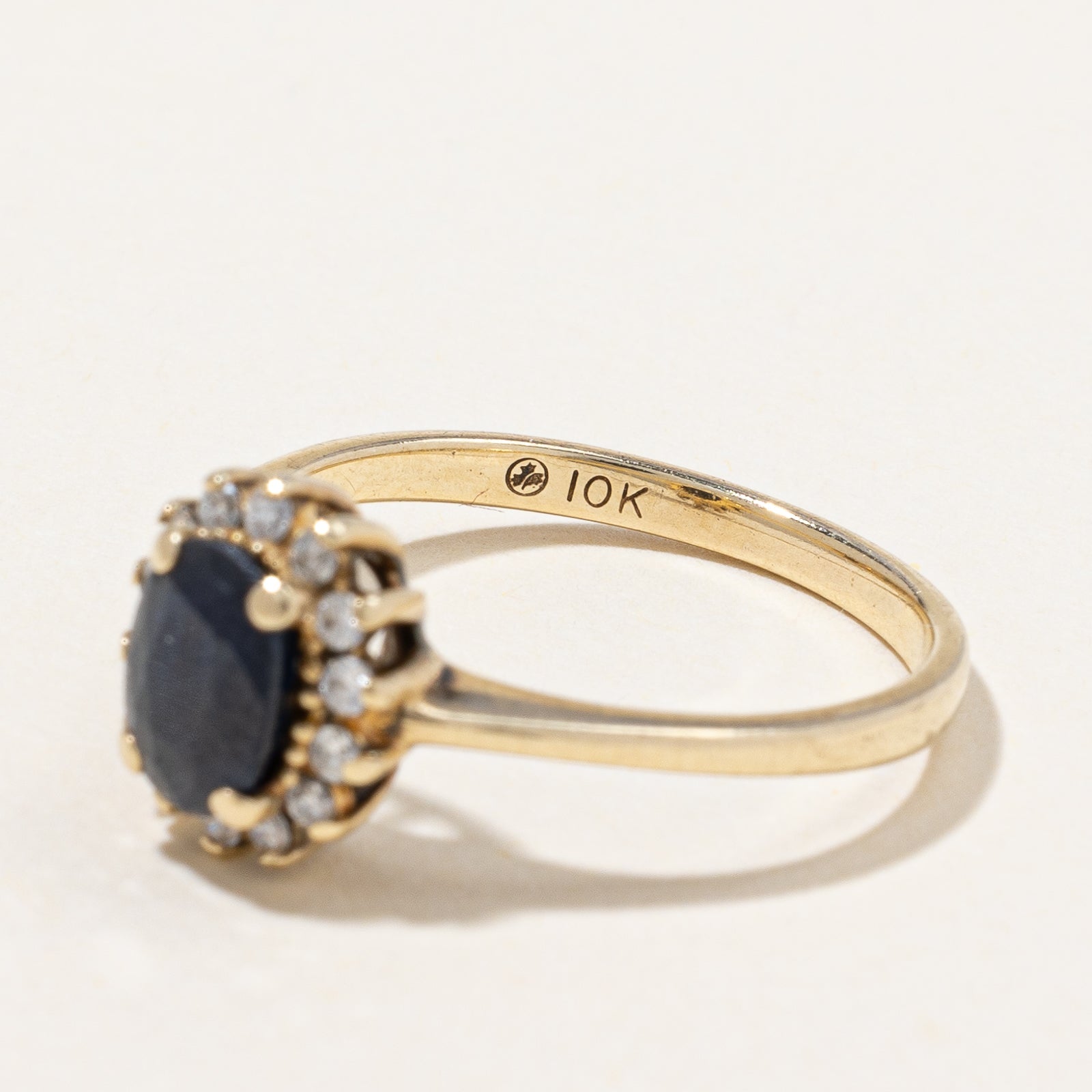 Sapphire & Diamond Halo Ring | 0.75ct, 0.07ctw | SZ 6.25 |