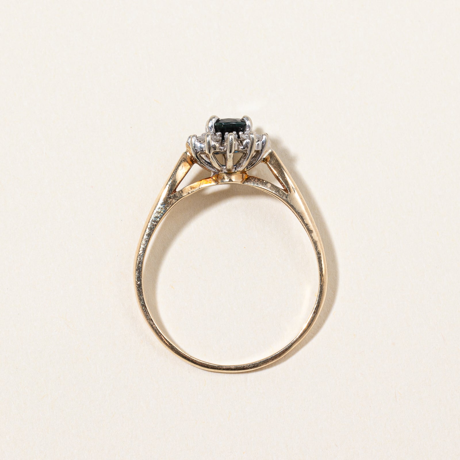 Sapphire & Diamond Halo Ring | 0.43ct, 0.10ctw | SZ 8.75 |