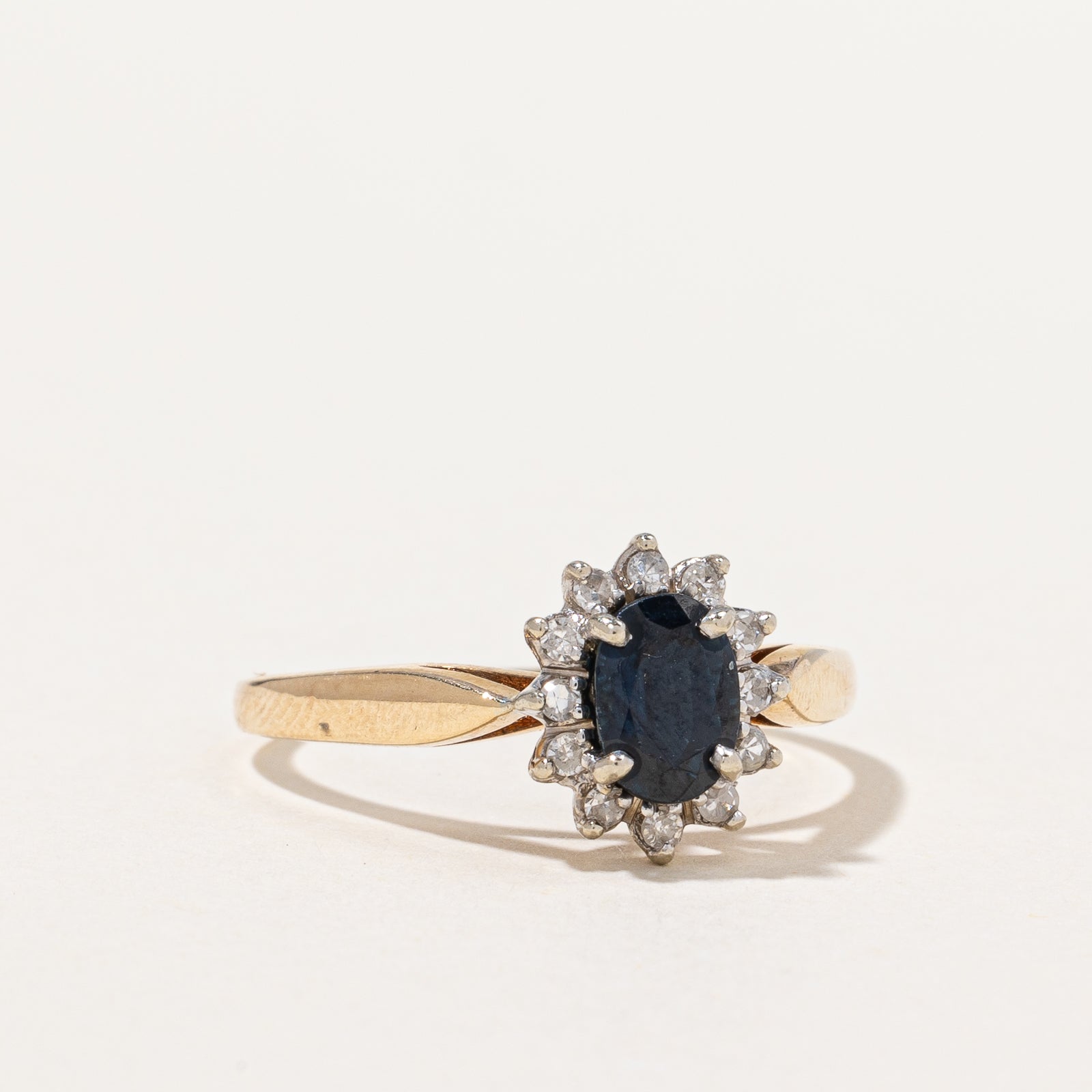 Sapphire & Diamond Halo Ring | 0.43ct, 0.10ctw | SZ 8.75 |
